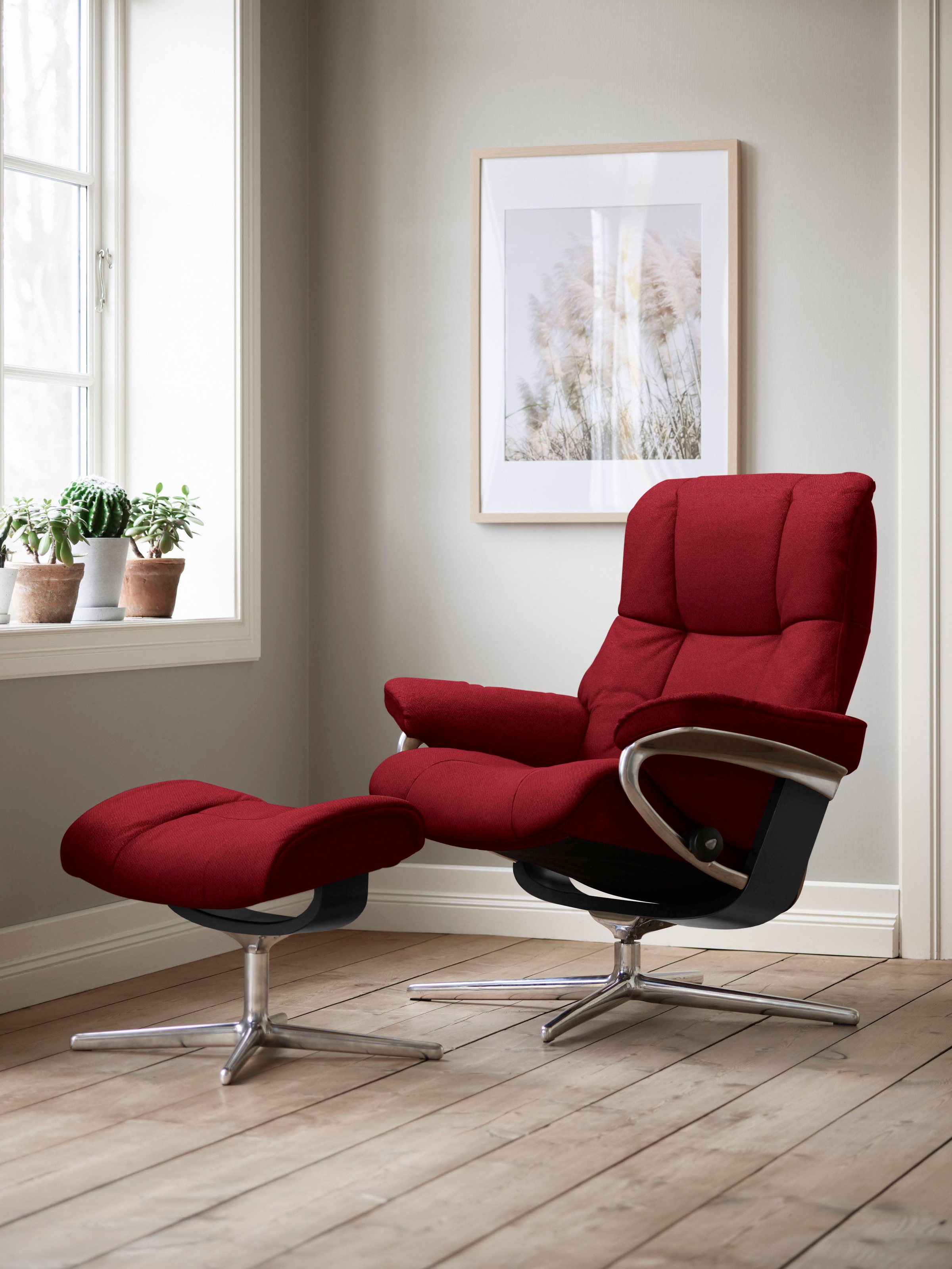 Stressless® Fußhocker »Mayfair«, mit Cross Base, Größe S, M & L, Holzakzent Schwarz