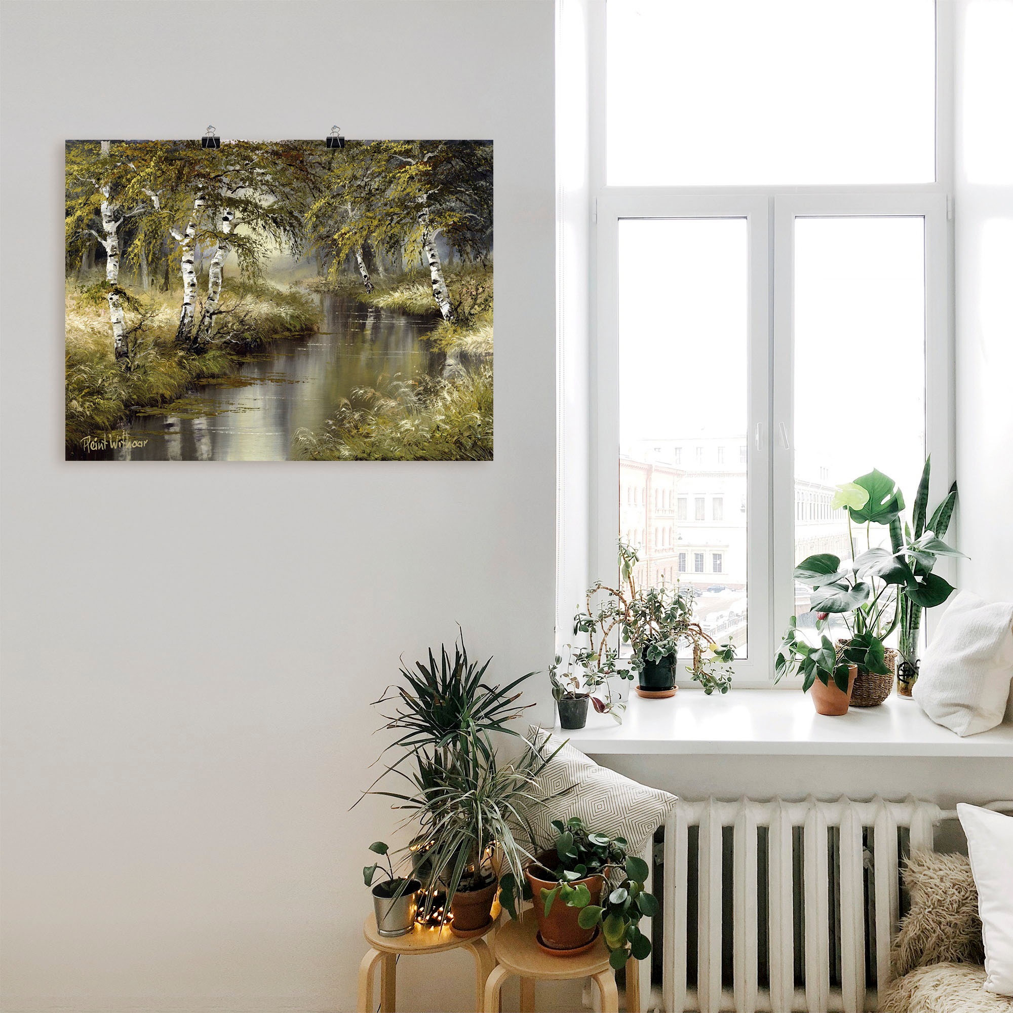 Artland Wandbild »Kanal tief im Wald«, Wald, (1 St.), als Leinwandbild, Poster, Wandaufkleber in verschied. Größen