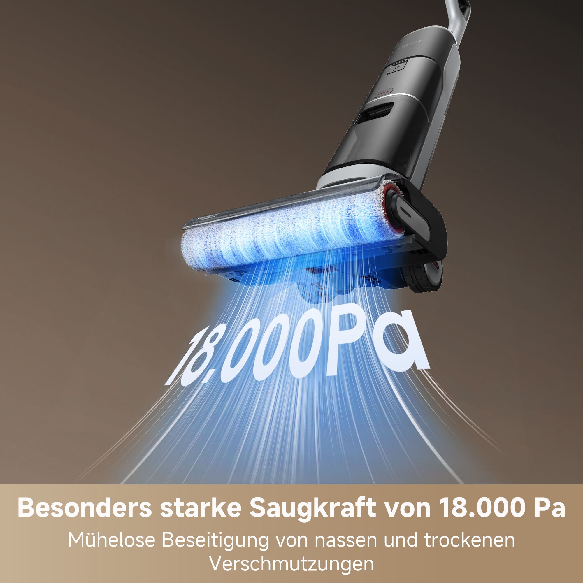 Dreame Nass-Trocken-Sauger »Dreame H14 Tangle Cut mit 18.000 Pa Saugkraft« Flexible und gründliche 180° Reinigung