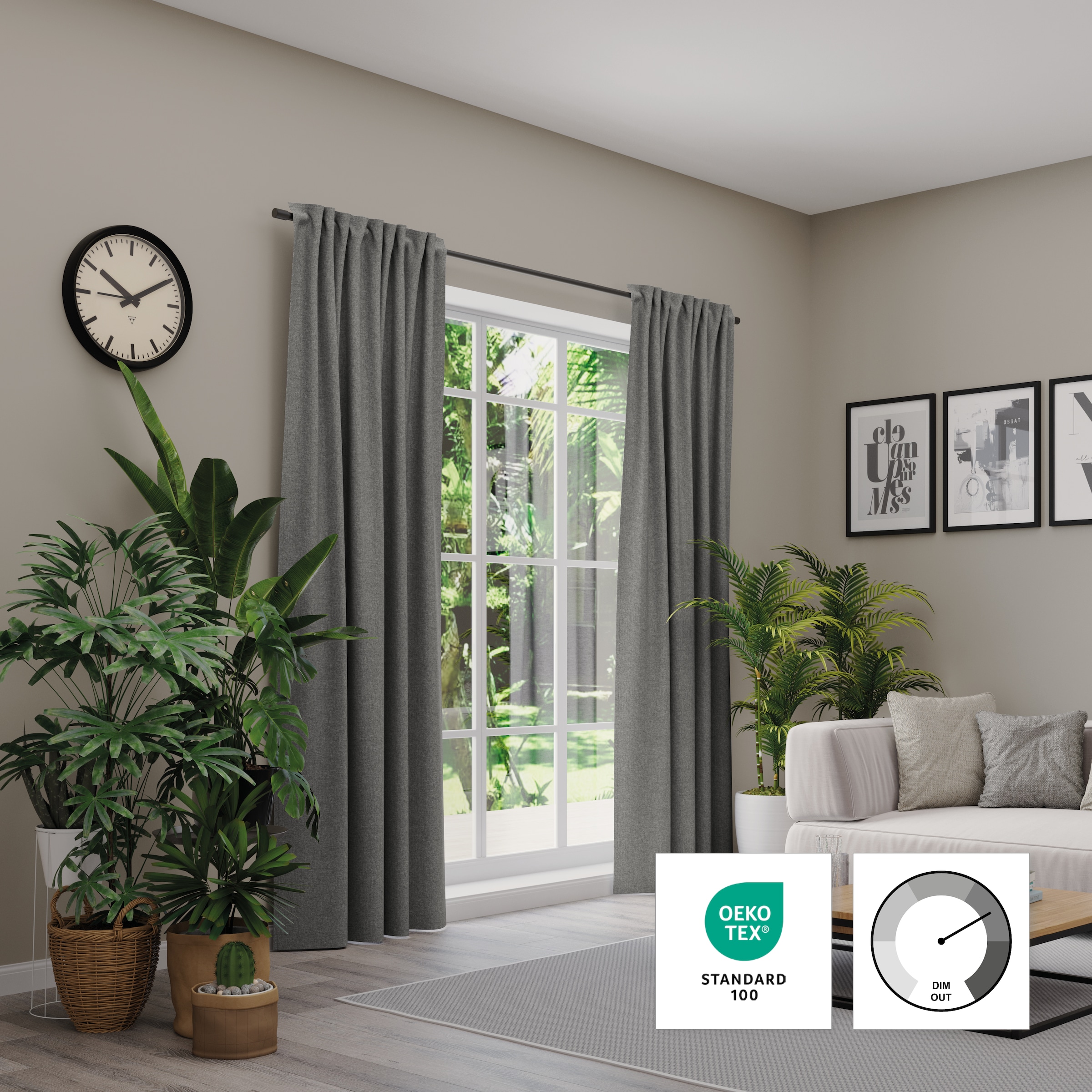 Neutex for you! Vorhang nach Maß »ARUBA« Multifunktionsband 1 Stk. tlg. Uni Dimout, hochwertige Webstruktur