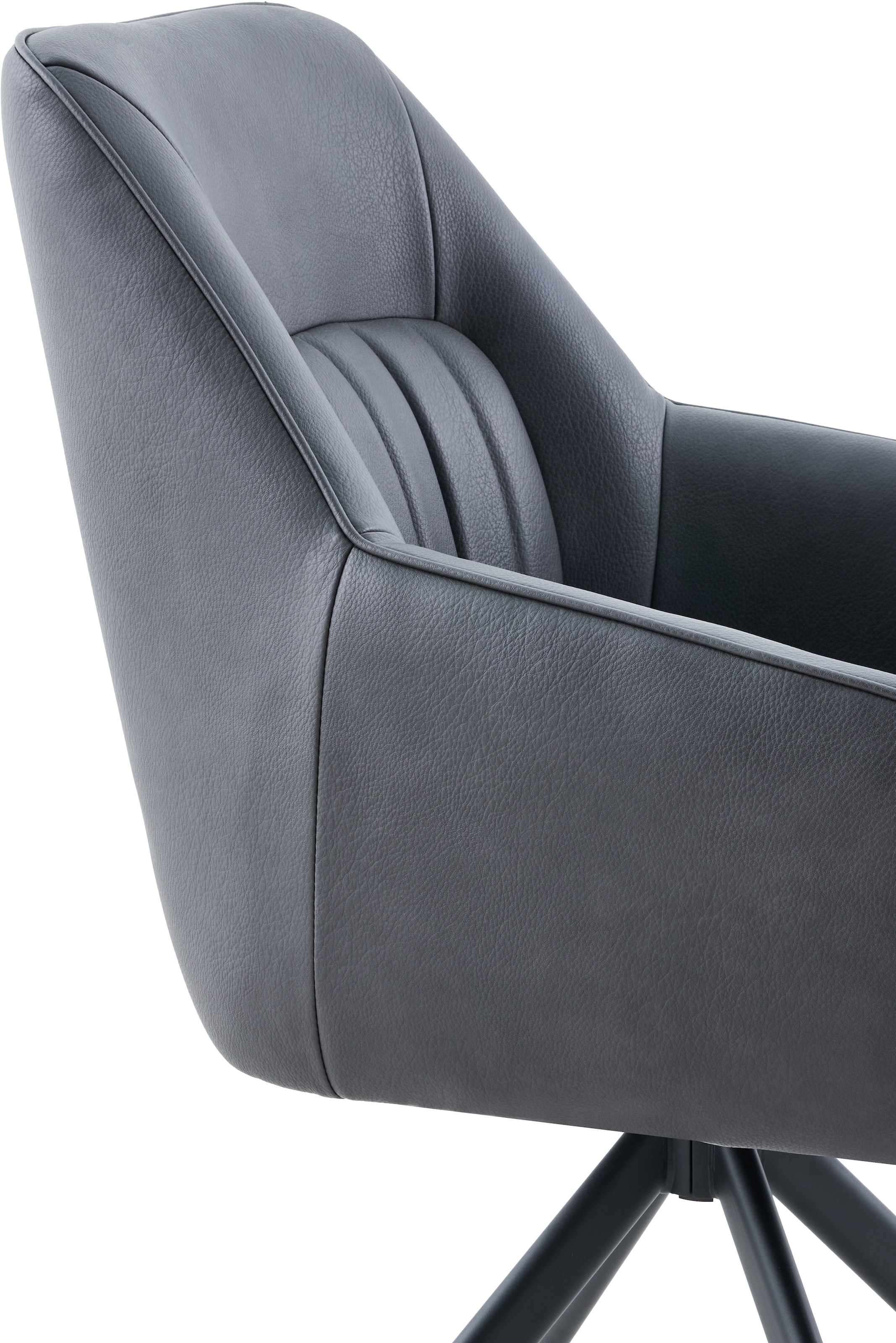 HELA Armlehnstuhl »POLINA« (Set) 2 Stk.4-Fuß, 360° drehbar, Ovalrohrgestell, Armlehnen, Lederoptik