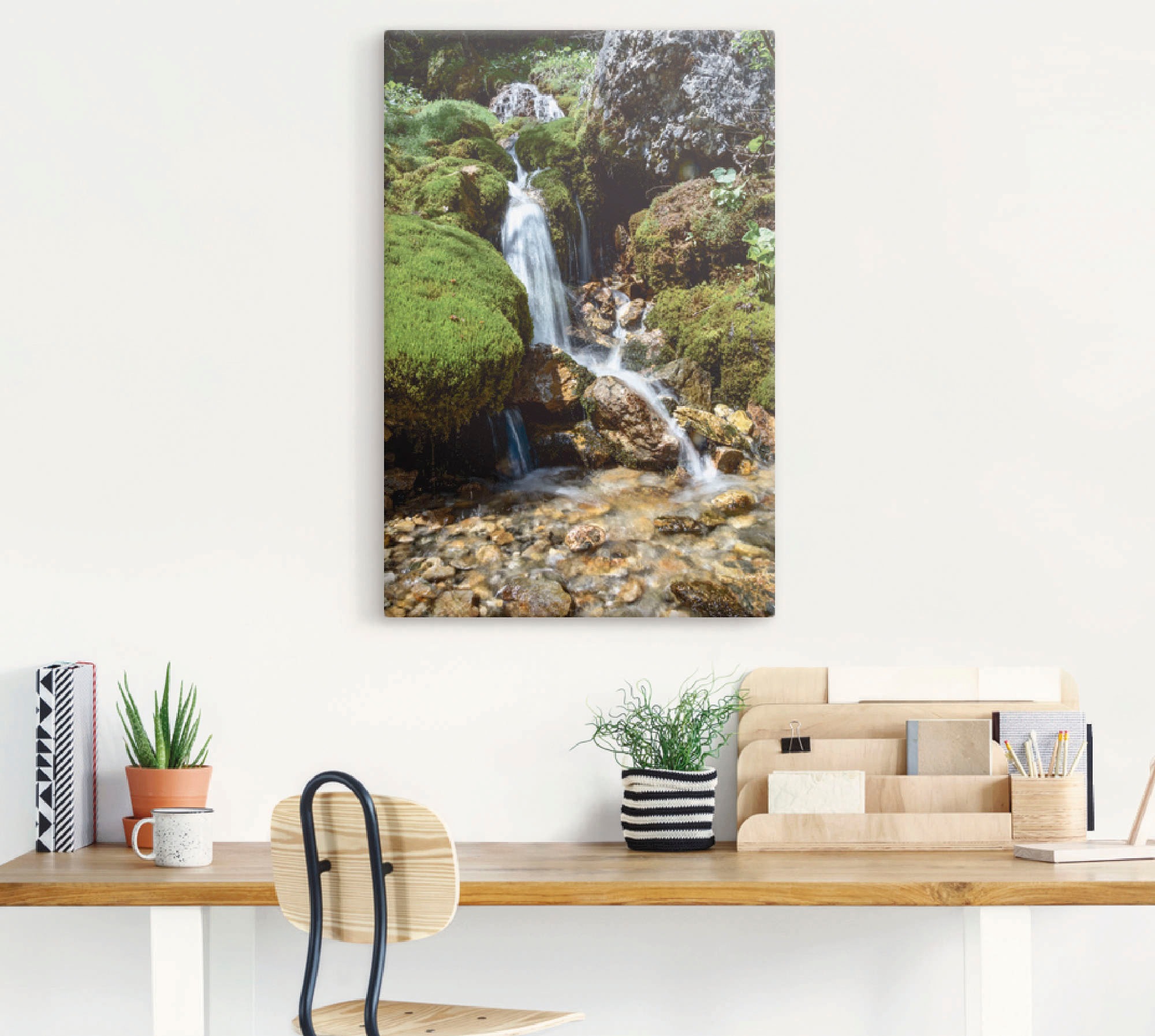 Artland Wandbild "Kleiner Wasserfall in den Bergen" Gewässer 1 Stk. tlg. al günstig online kaufen