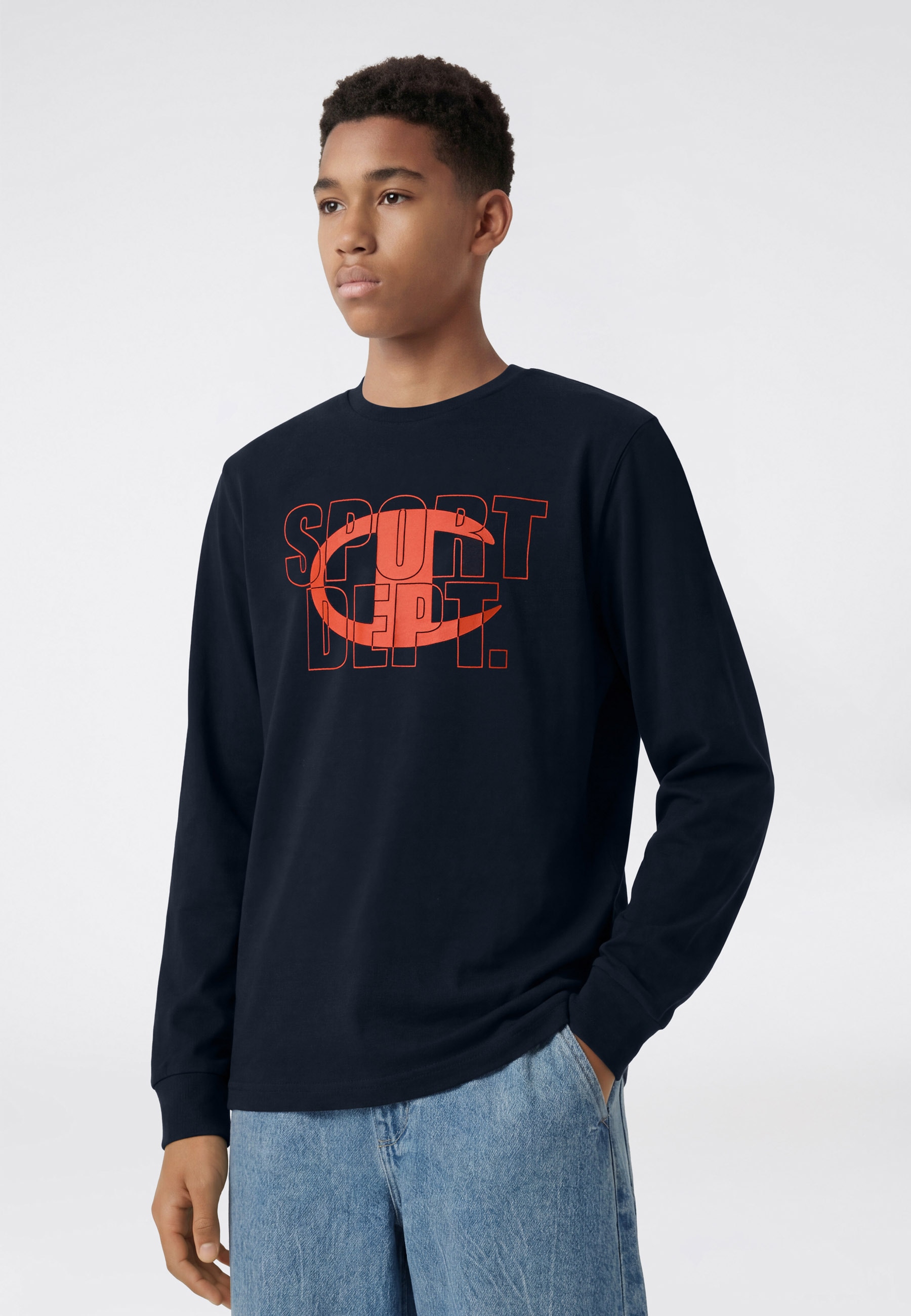 Champion "SPORTWEAR LONG SLEEVE Standard Fit" für Kinder und Jugendliche, Standard Fit, aus Baumwolle
