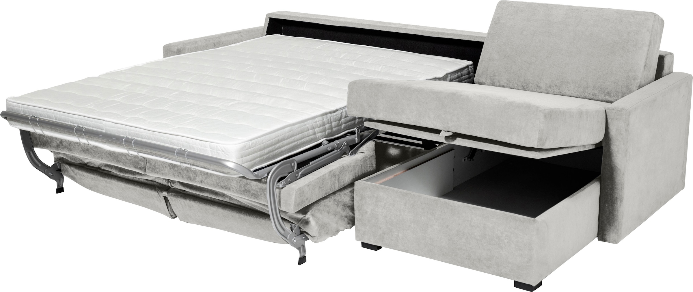 Places of Style Schlafsofa »GOLDPOINT Ecksofa 264 cm, Liegefläche (140/200cm), L-Form,«, Bettfunktion, Bonell-Federkernmatratze und Dauerschläfer-Funktion