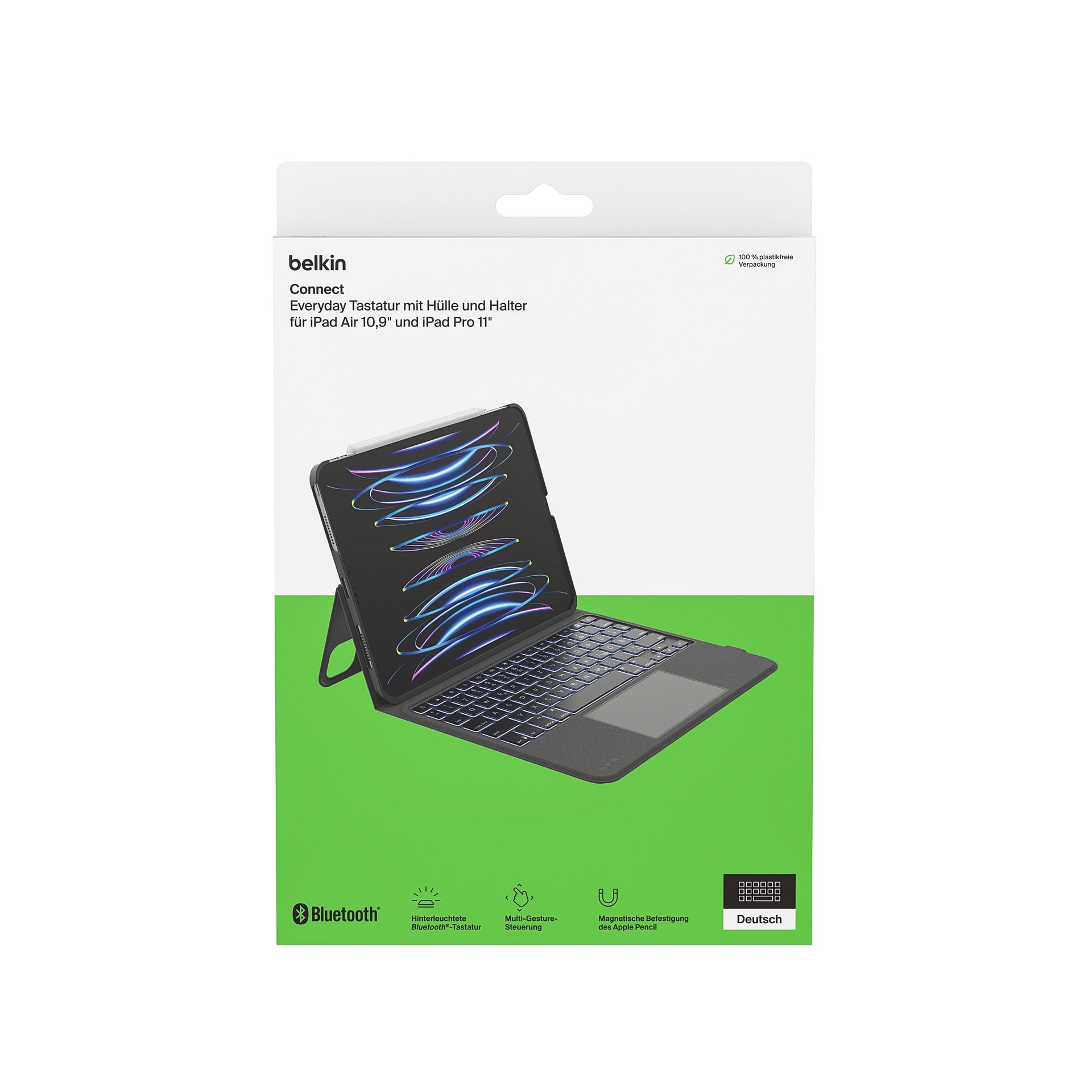 Belkin Wireless-Tastatur »Everyday Tastatur für Apple iPad Air 10,9 und iPad Pro 11«, (Schutzhülle)