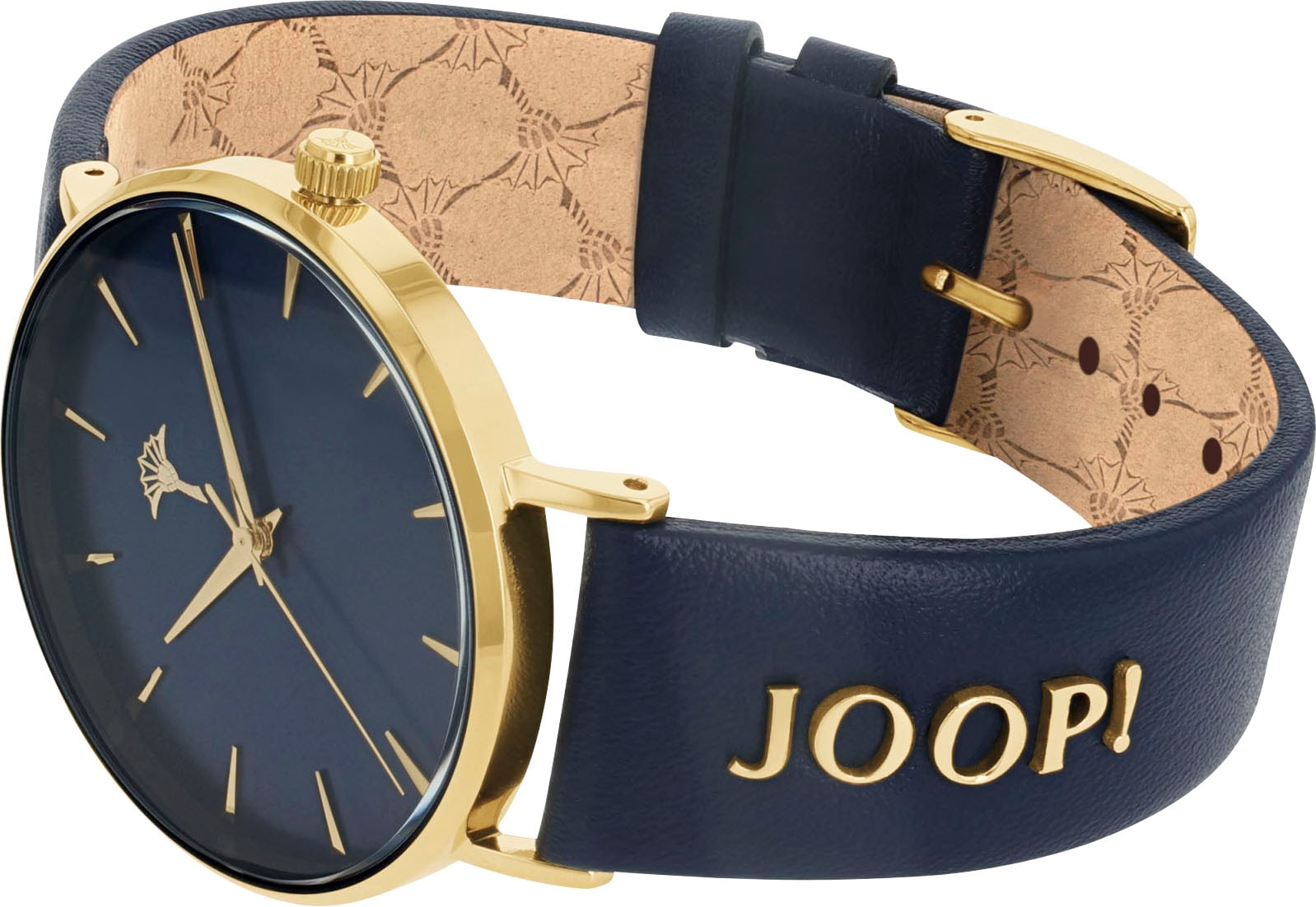 JOOP! Quarzuhr, Armbanduhr, Damenuhr, analog, Lederarmband