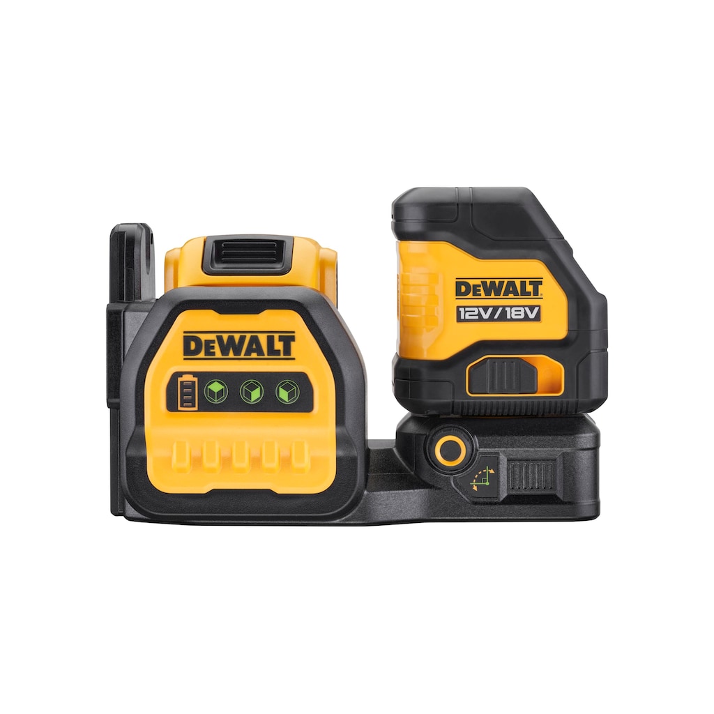 DeWalt Kreuzlinienlaser »DCE088D1G18-QW Kreuzlinien-Laser grün, Laserklasse 2«, (mit Transportbox (TSTAK kompatibel), 18V 2Ah Akku und Ladegerät)