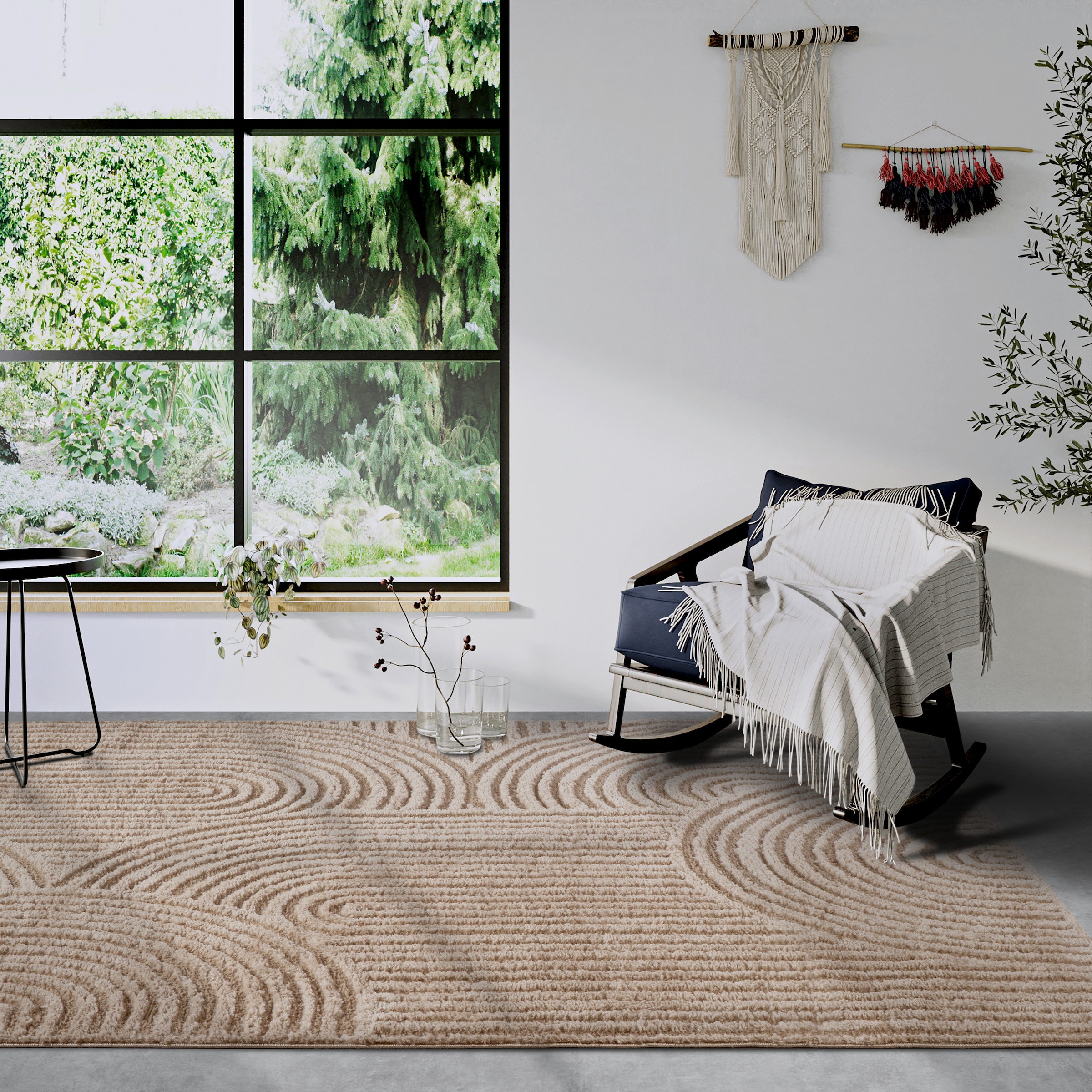 ELLE DECORATION Designteppich »Chappe«, rechteckig, 18 mm Höhe, Shaggy, Läufer, flauschig, weich, Langflor, modern, Hoch Tief Effekt