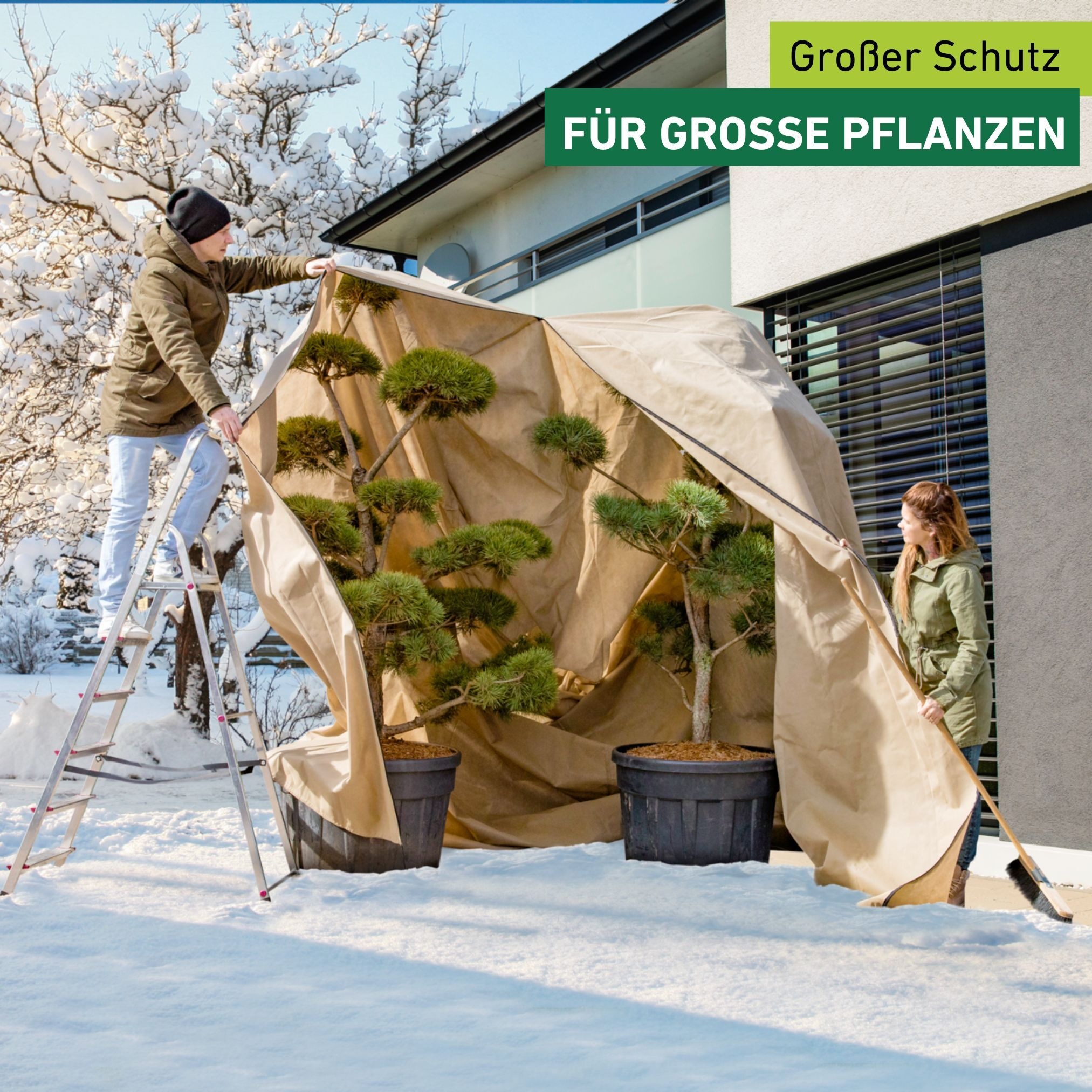 Windhager Winterschutzvlies Vlieshaube, BxL: 390x350 cm
