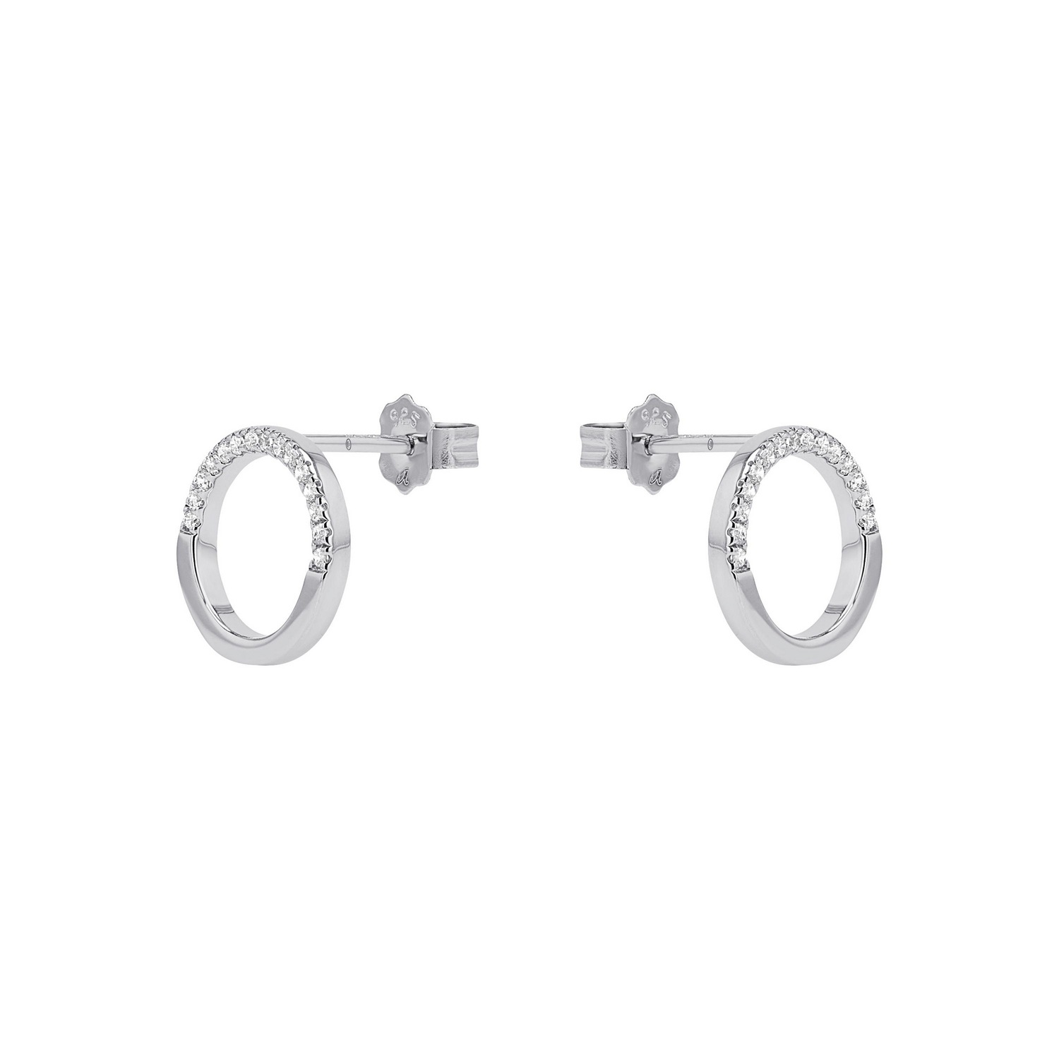 TOM TAILOR Paar Ohrstecker »Schmuck Geschenk Silber 925 Kreis rund« mit Zirkonia (synth.)