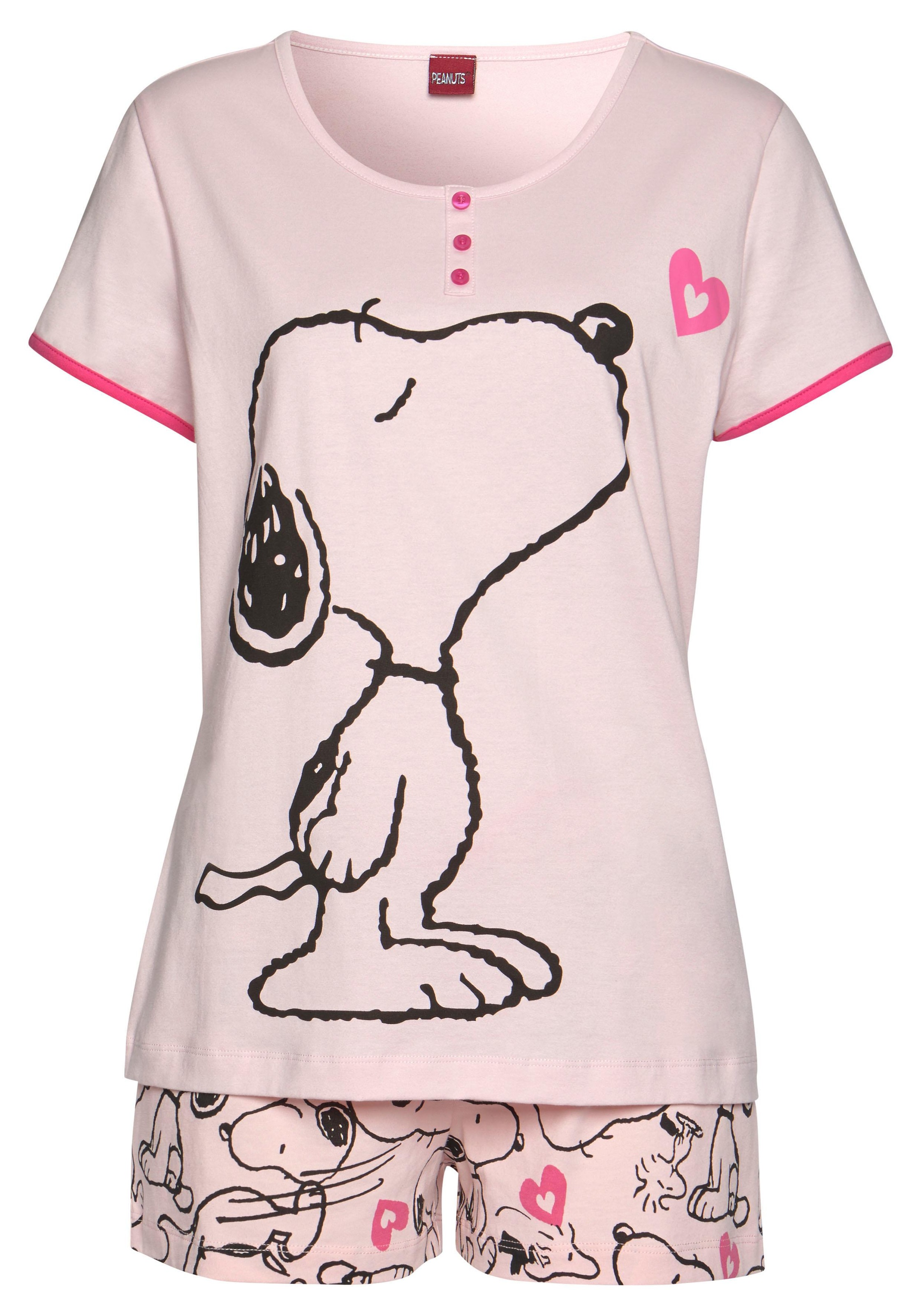 Peanuts Shorty, (2 tlg.), mit Snoopy-Herz-Print günstig online kaufen