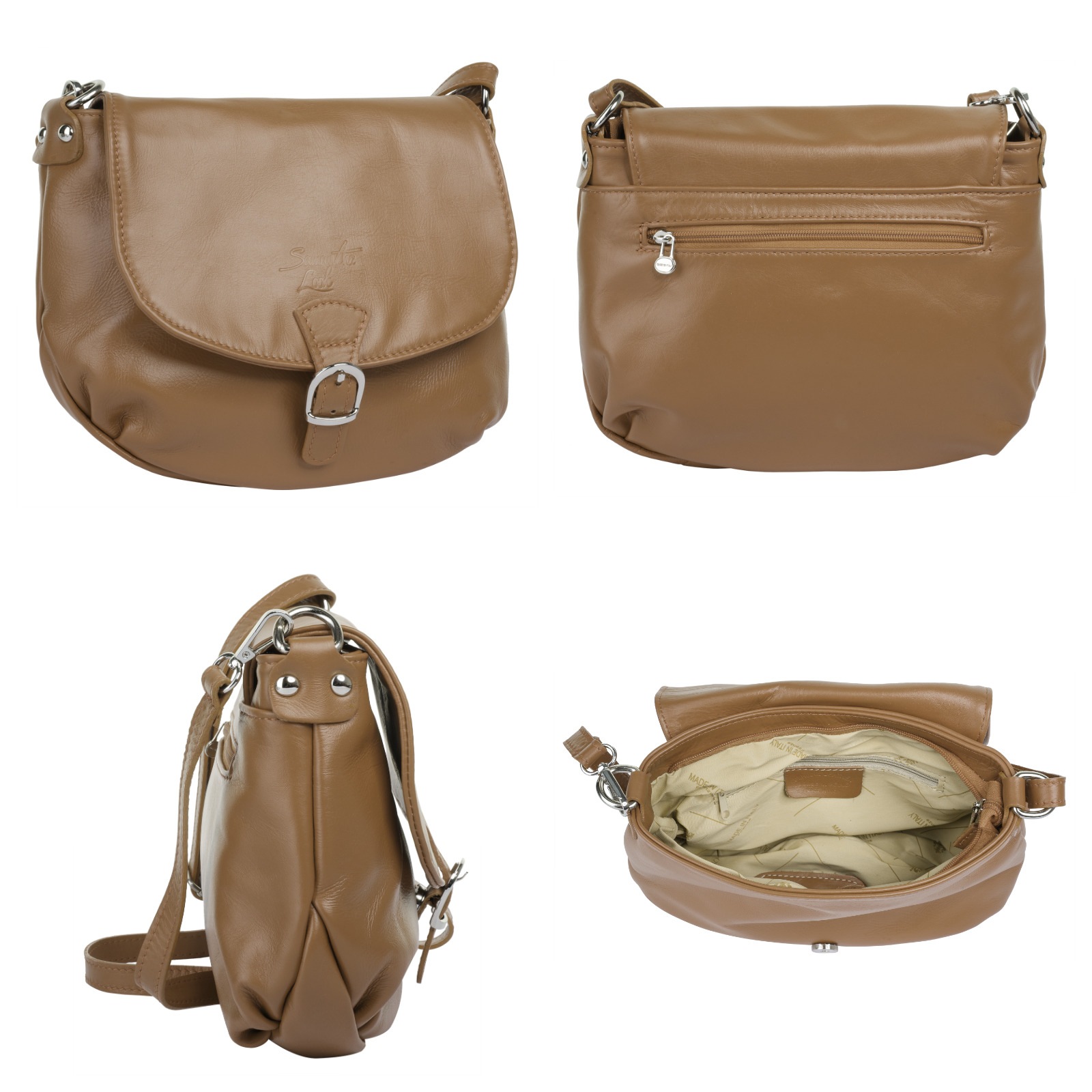 Samantha Look Umhängetasche echt Leder, Made in Italy günstig online kaufen