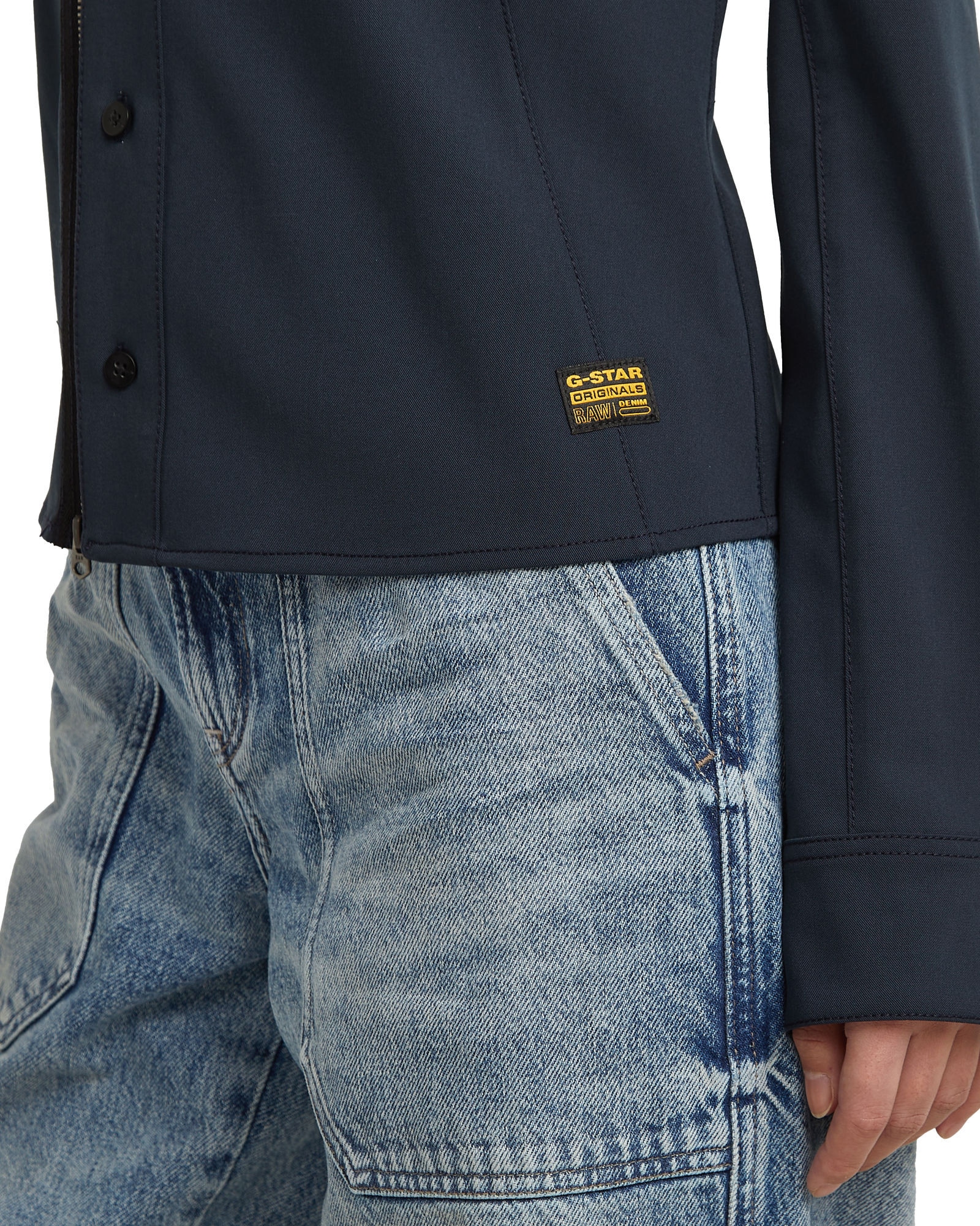 G-STAR Langarmshirt »Hemd mit Reißverschluss und schmaler Passform«