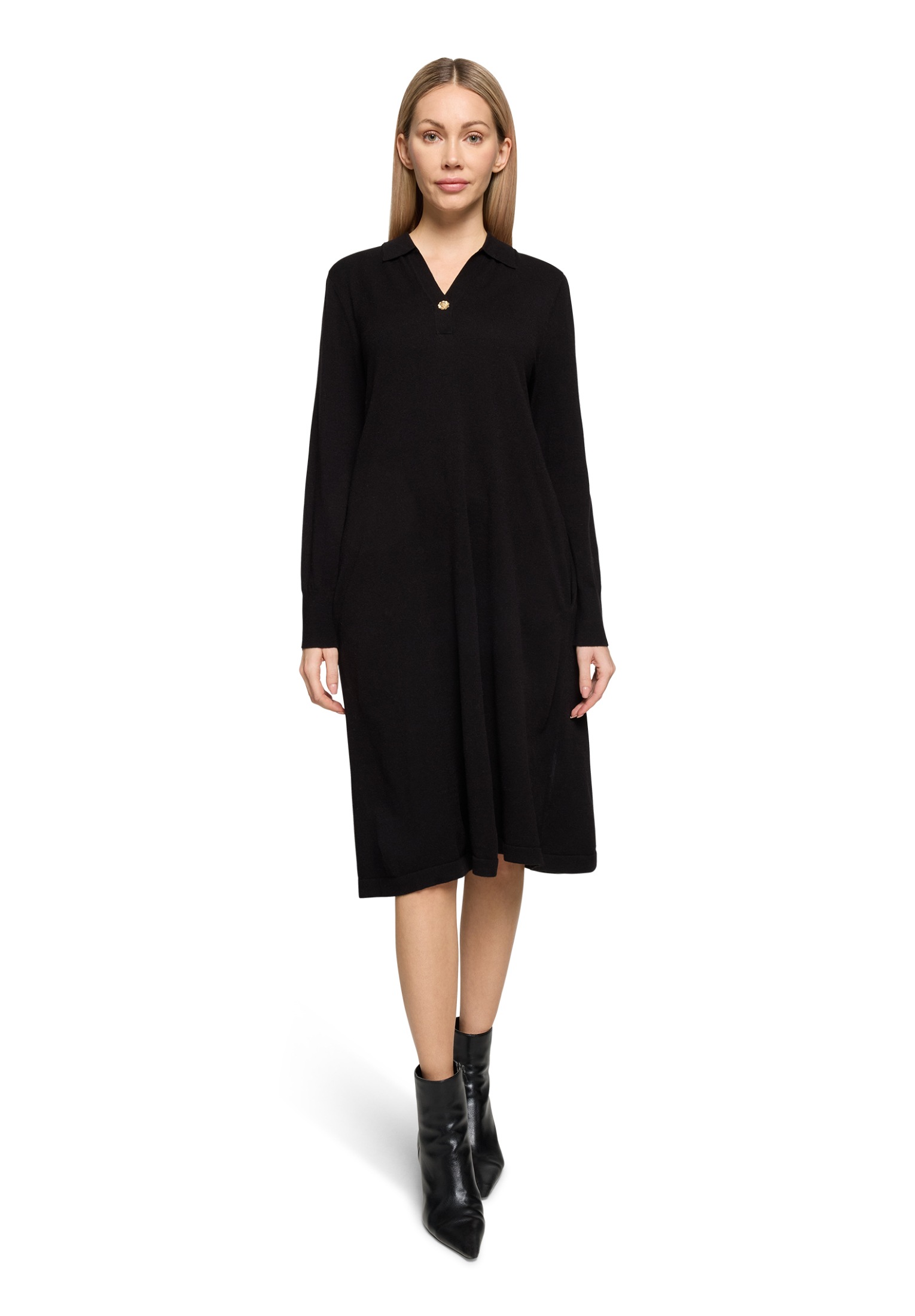 Cartoon Strickkleid "Damen Strickkleid mit Kragen" Ohne Tasche günstig online kaufen