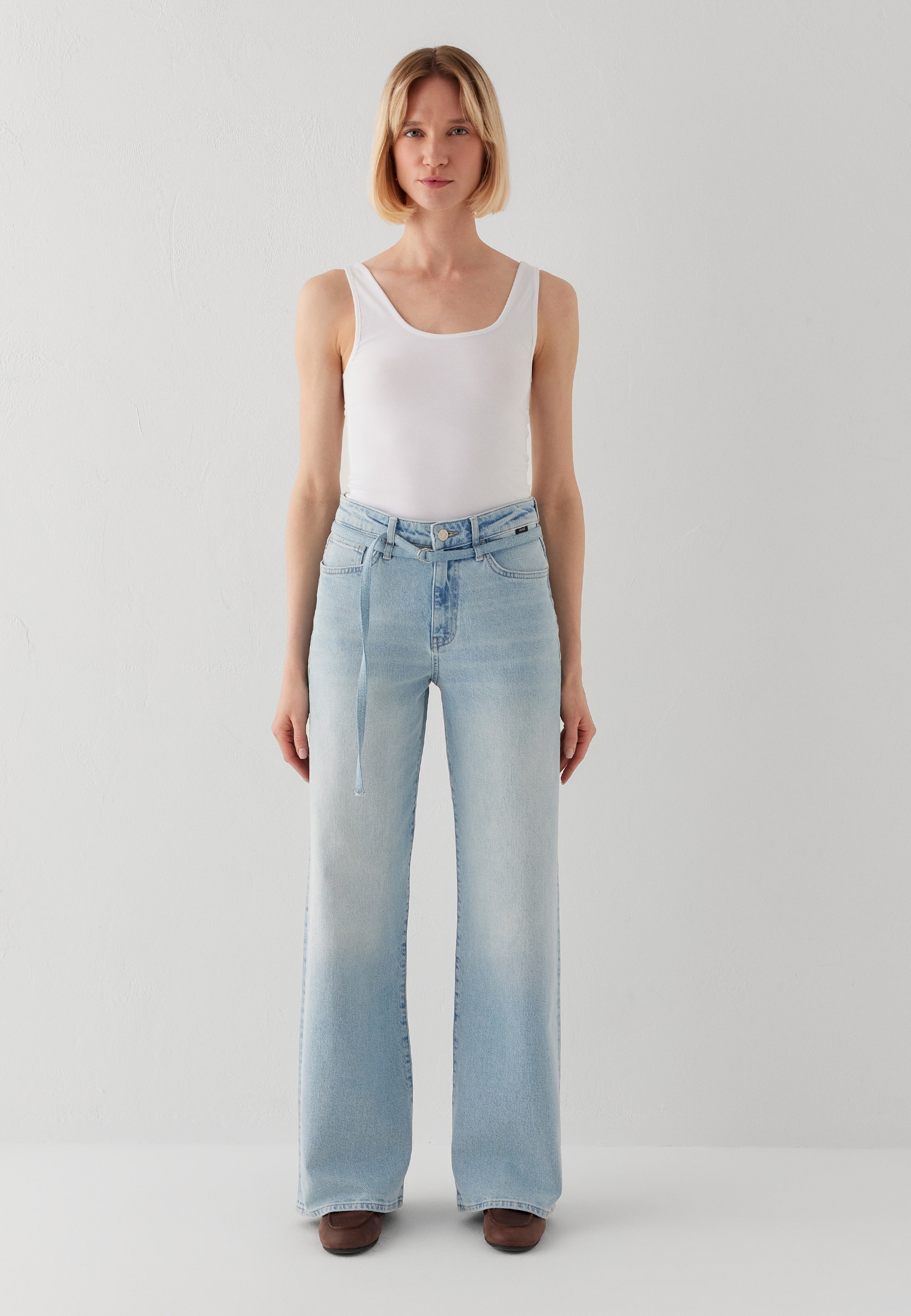 Mavi Weite Jeans »MALIBU W/Belt« Loose Wide Leg Jeans