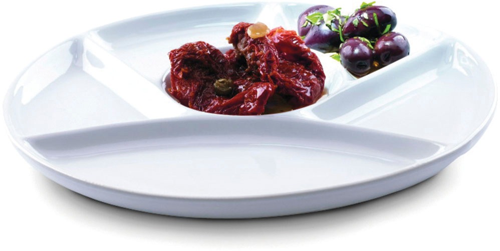 MÄSER Fondueteller »Fondueteller Set, aus Porzellan, Ø 21,5 cm«, (Set, 6 St.), Geschirr-Set, Teller-Set