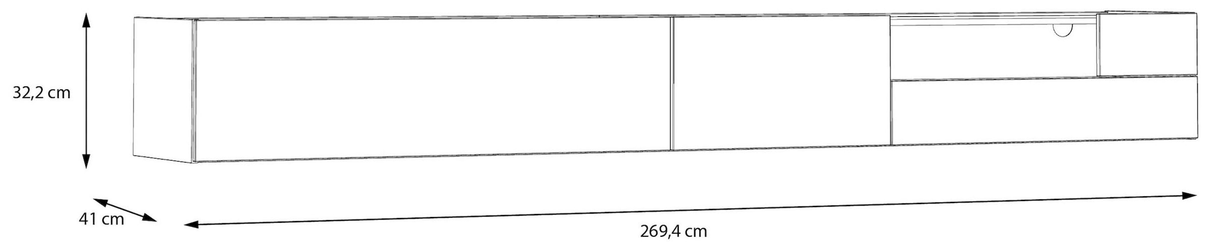 FORTE Lowboard »LewisvilleTV-Board, TV-Schrank«