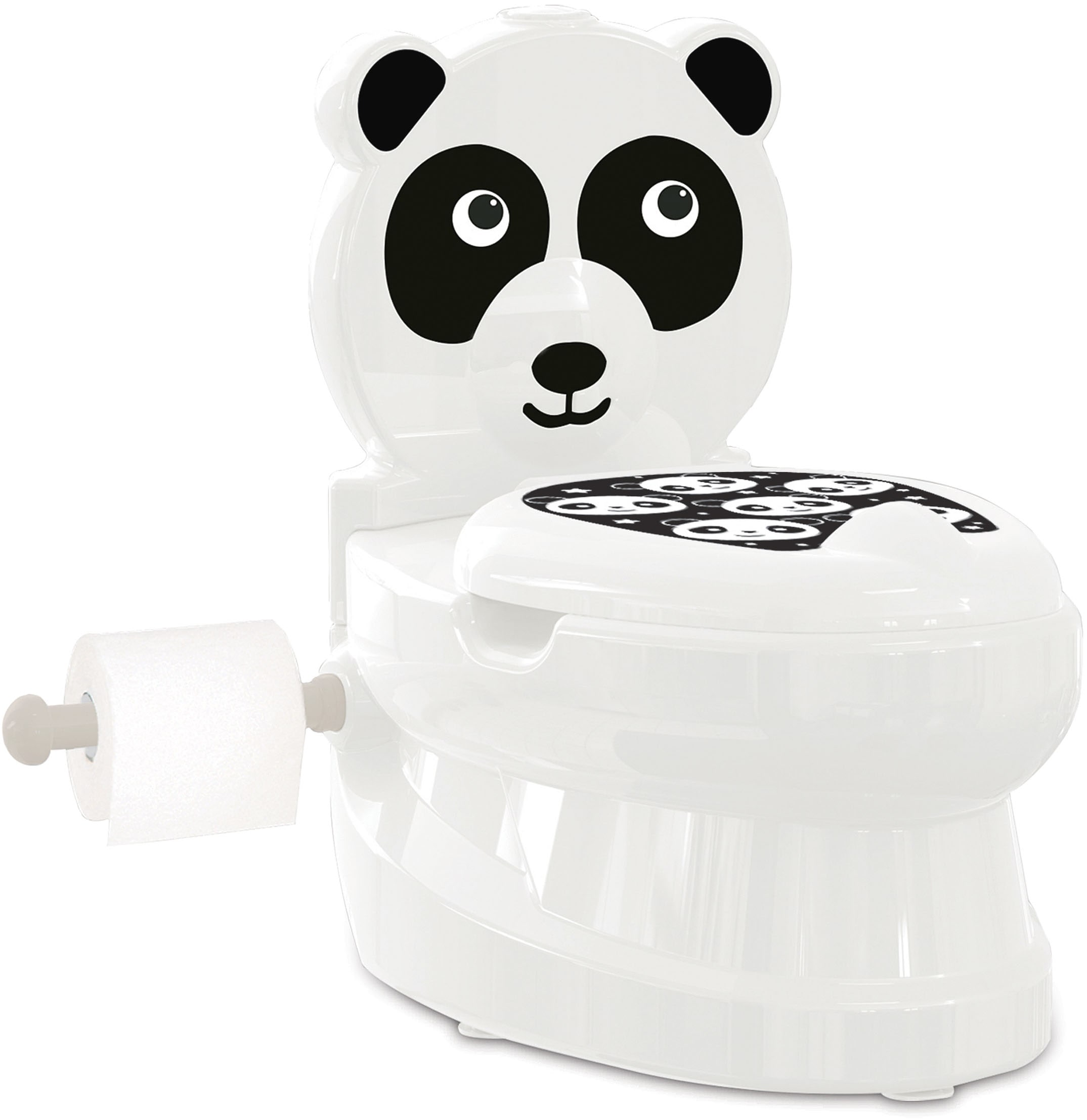 Jamara Toilettentrainer »Meine kleine Toilette, Panda«, mit Spülsound und Toilettenpapierhalter