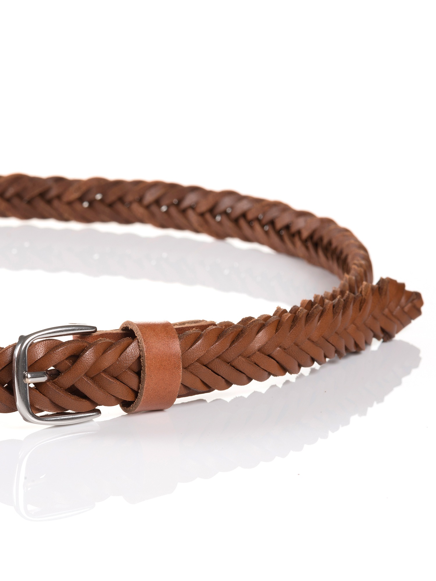 TOM TAILOR Flechtgürtel »TTCLAUDETTE«, 2 cm breiter Damengürtel, stufenlos verstellbar, Echtleder