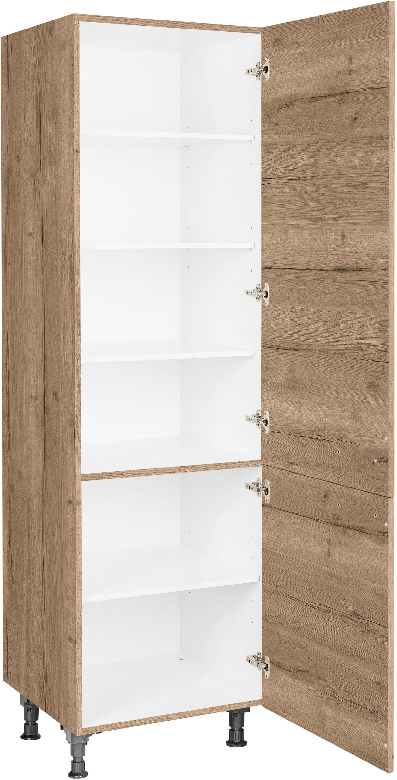 nobilia® Hochschrank »"Structura", Ausrichtung wählbar, mit zwei Türen, vormontiert,«, Breite/Höhe: 60/216,6 cm