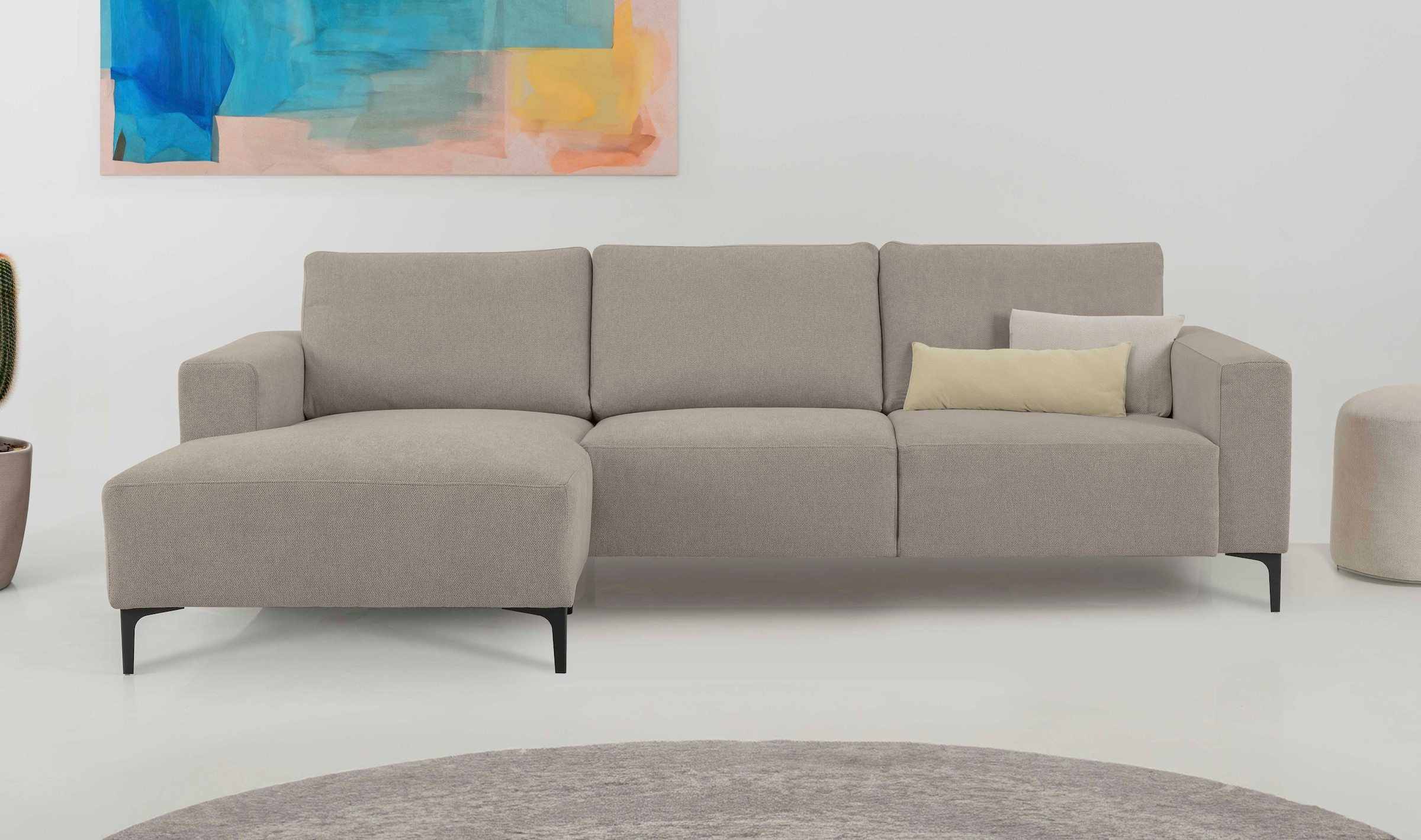 Home affaire Ecksofa "Tournon, L-Form, Breite 262 cm, Webstoff, Chenille", günstig online kaufen