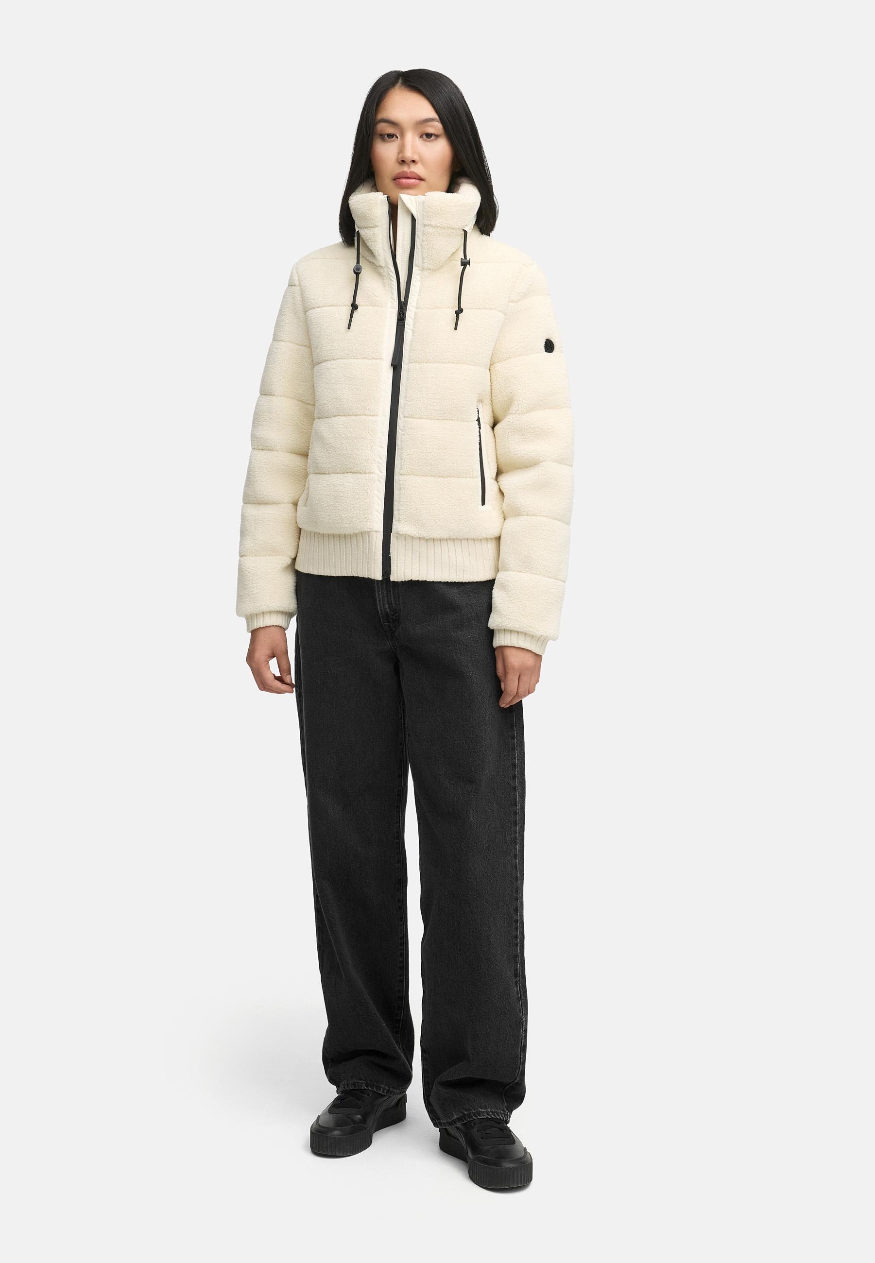Navahoo Plüschjacke »Schneepuder 14«, warme Damen Teddyjacke für den Winter