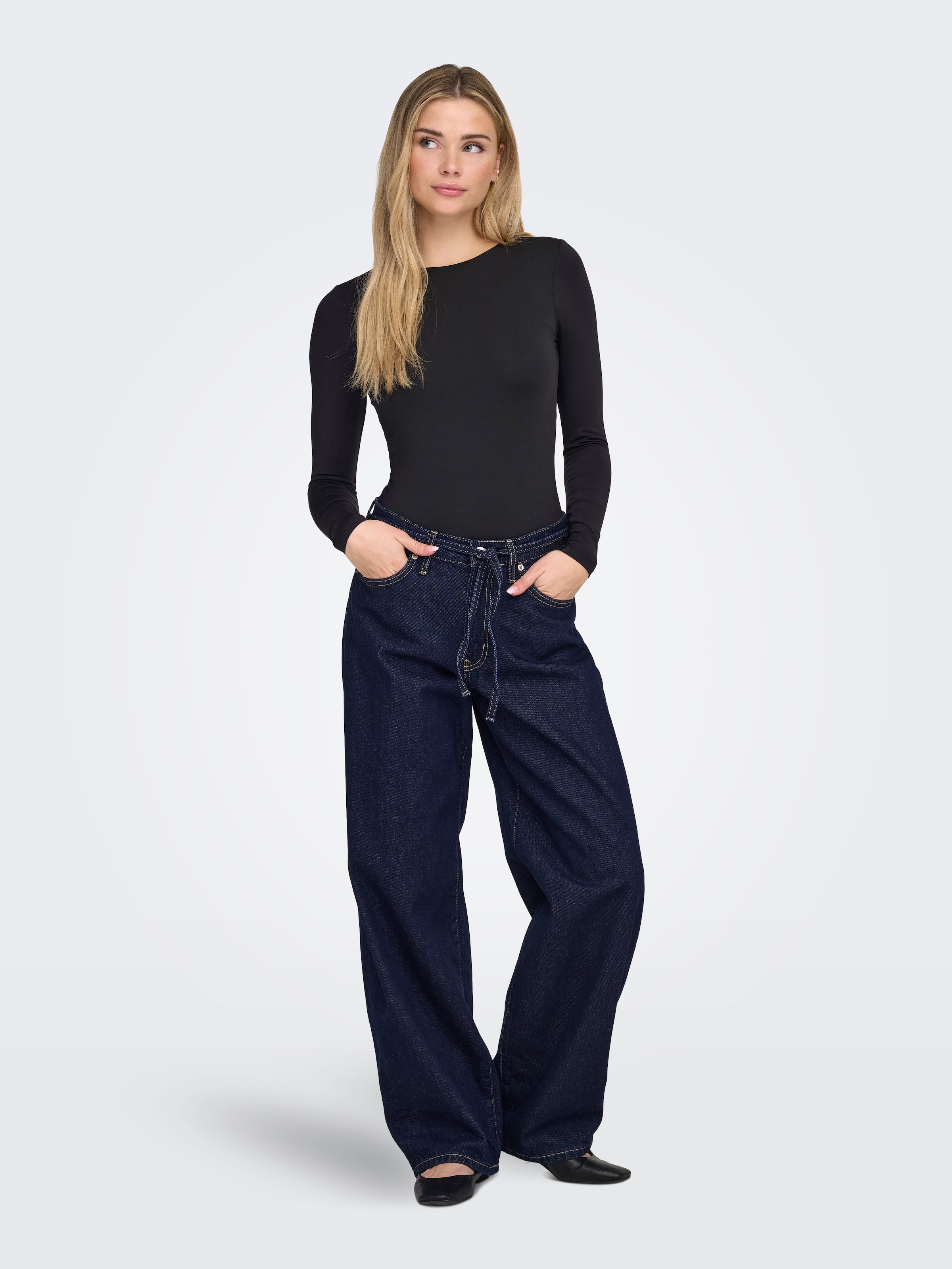 ONLY Straight-Jeans »ONLGIANNA MW STRAIGHT DNM DOT630 NOOS« Baumwolle