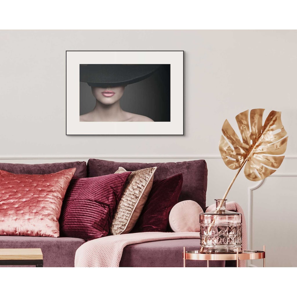 Reinders! Wandbild »Slim Frame Black 50x70 Feminine Hat«