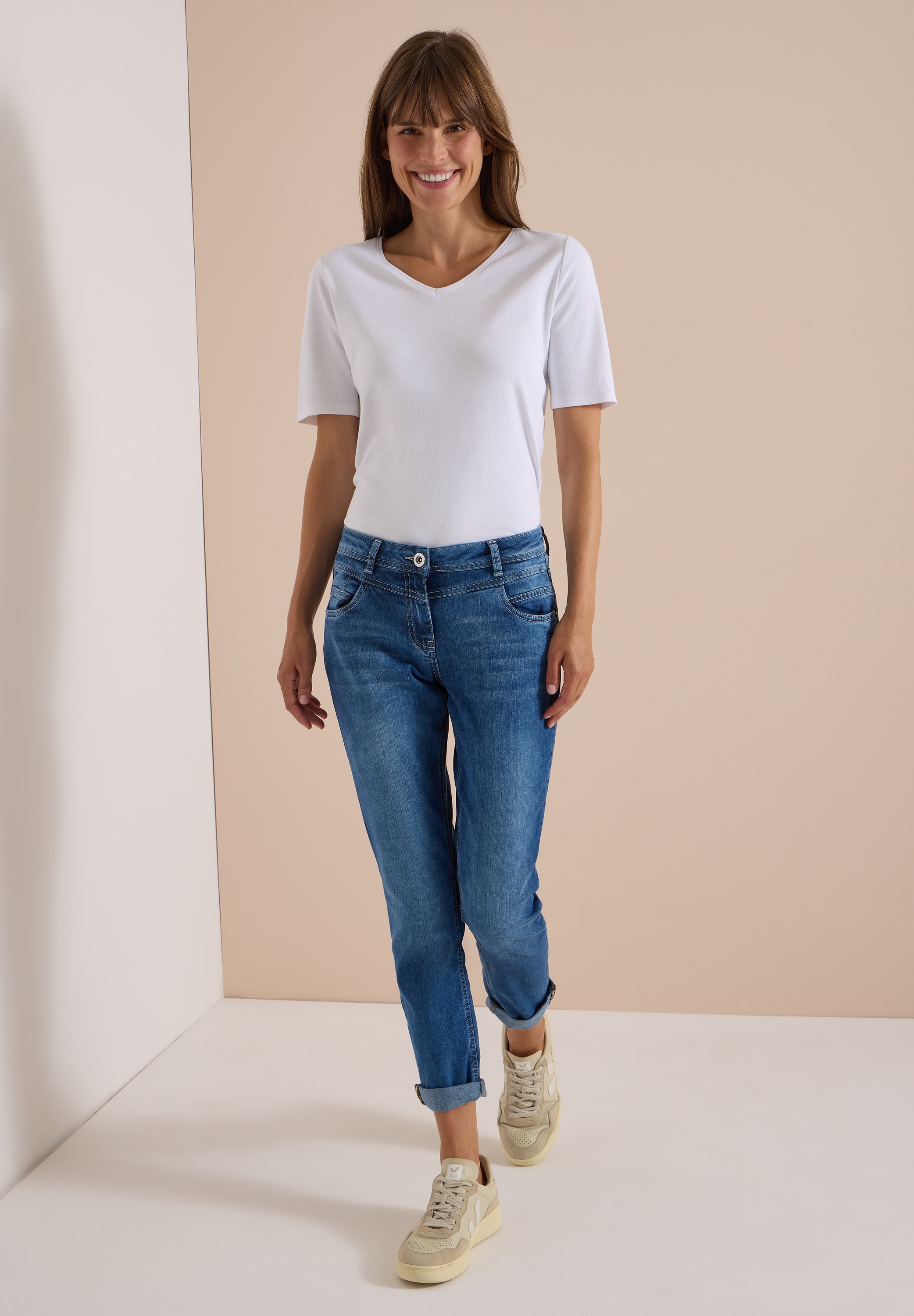 Cecil Comfort-fit-Jeans Middle Waist