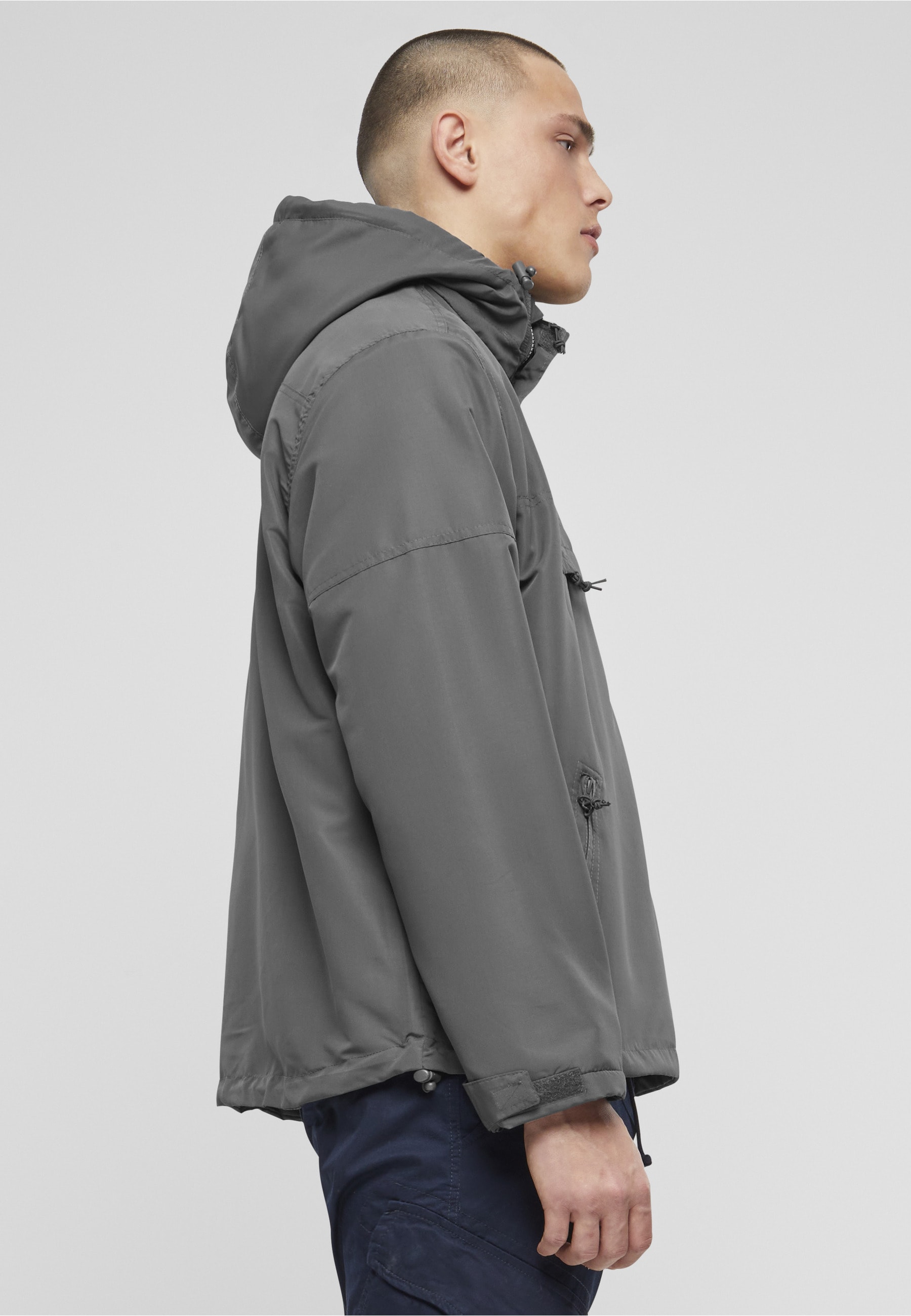 Brandit Anorak »Brandit Herren Fleece Pull Over Windbreaker« 1 Stk. tlg. mit Kapuze
