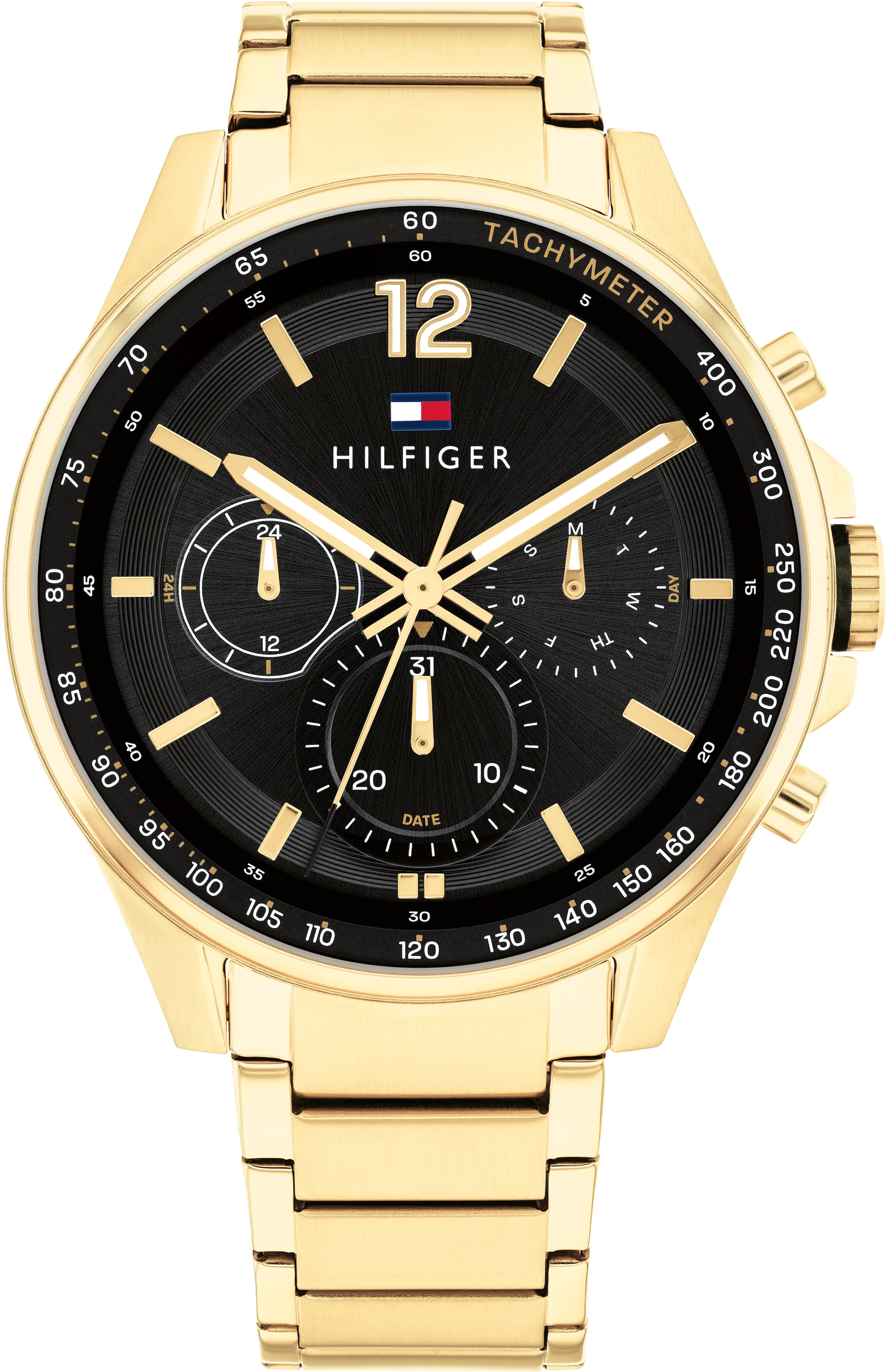 Tommy Hilfiger Multifunktionsuhr »Max, 1791974«, Quarzuhr, Armbanduhr, Herrenuhr, Datum, 12/24-Std.-Anzeige, analog