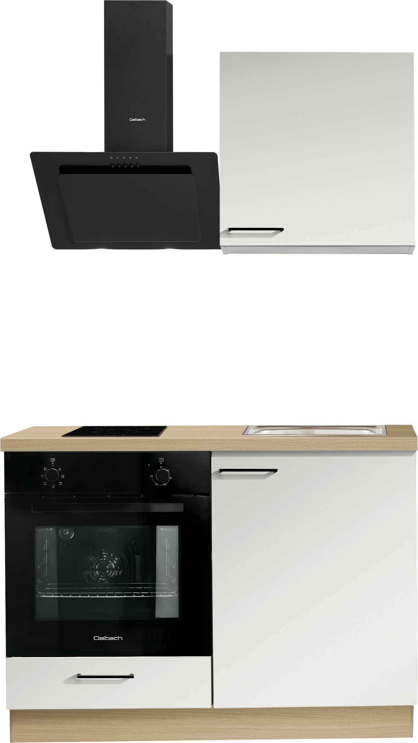 KOCHSTATION "KS-Solmera" Breite 120cm, vormontiert, inkl. Tisch, wahlweise mit E-Geräten