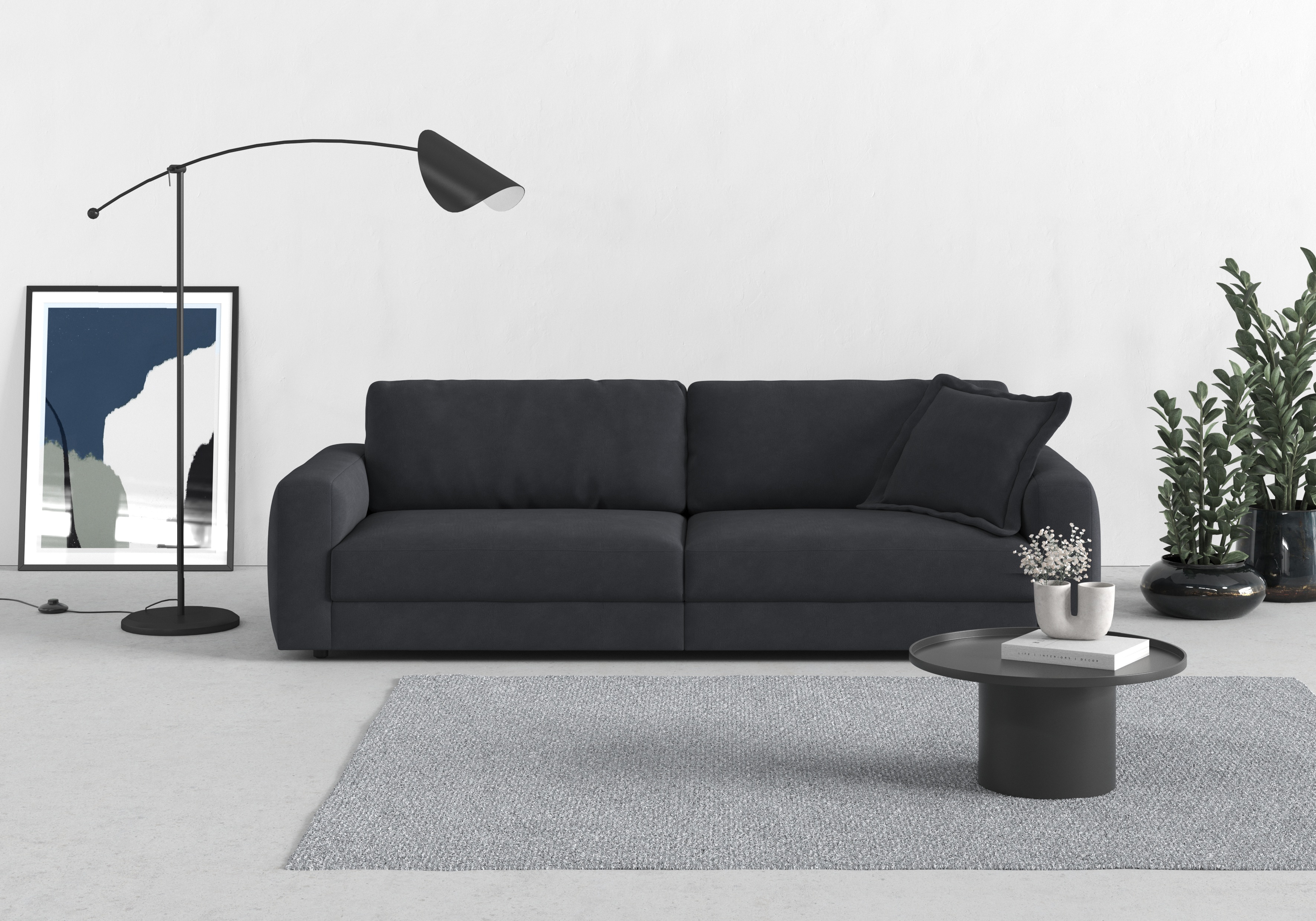 TRENDMANUFAKTUR Big-Sofa "Bourbon Mega, bequem, viel Platz, Breite 264cm," extra tiefe Sitzfläche, wahlweise mit Sitztiefenverstellung bestellbar