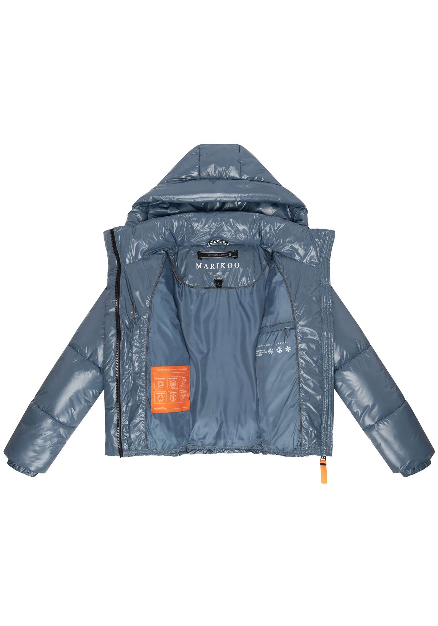 Marikoo Winterjacke »Skyraa«, Leicht glänzendes Obermaterial mit moderner Steppung