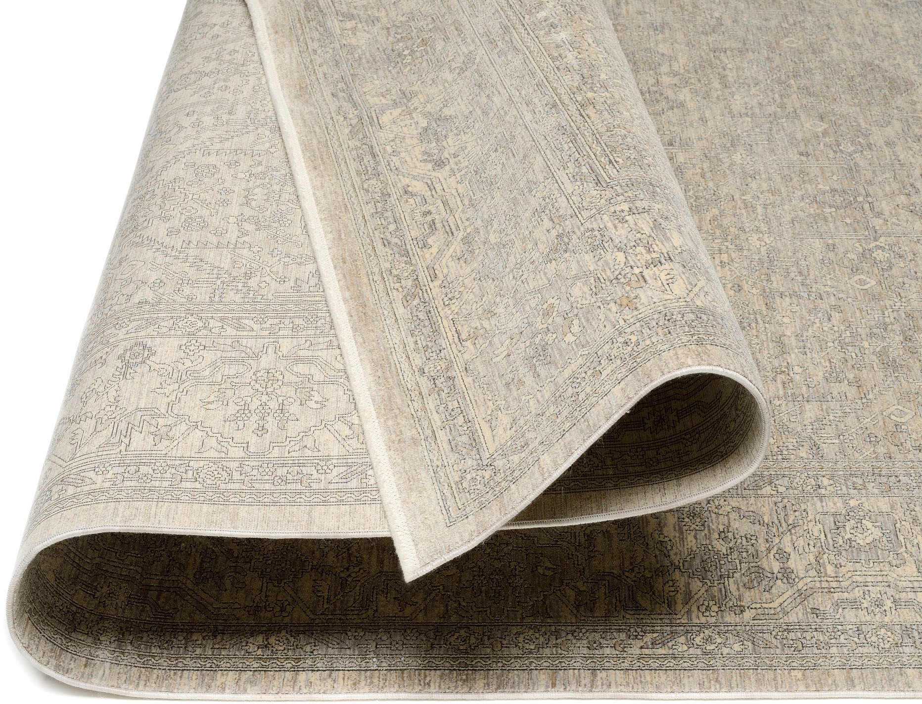 OCI DIE TEPPICHMARKE Teppich »GRAND FASHION 03«, rechteckig, 5 mm Höhe, Vintage Look, seitlich hochwertig gekettelt mit Fransen, Wohnzimmer