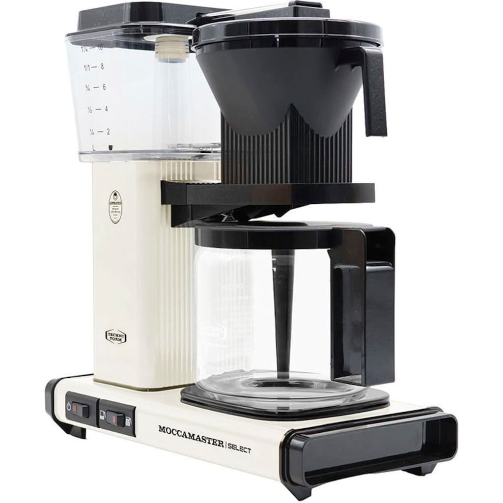 Moccamaster Filterkaffeemaschine »KBG Select off-white«, 1,25 l Kaffeekanne, Papierfilter, 1x4