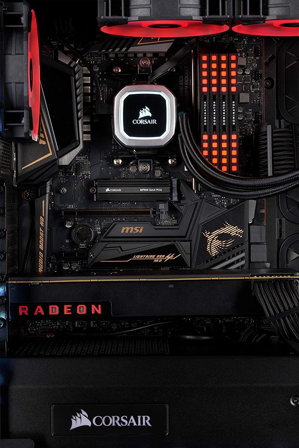 Corsair interne SSD »Corsair Force Series MP600 2TB NVMe PCIe M.2 SSD«, Anschluss M.2 PCIe 4.0, M.2-Kühlkörper