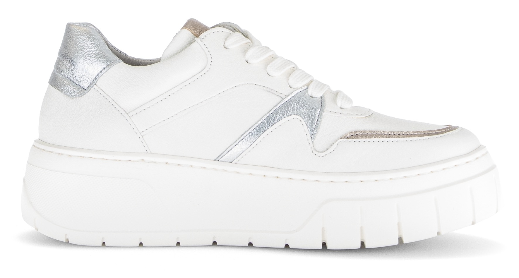 Gabor Plateausneaker, Schnürschuh, Halbschuh, Freizeitschuh, Besätze in Metallicoptik