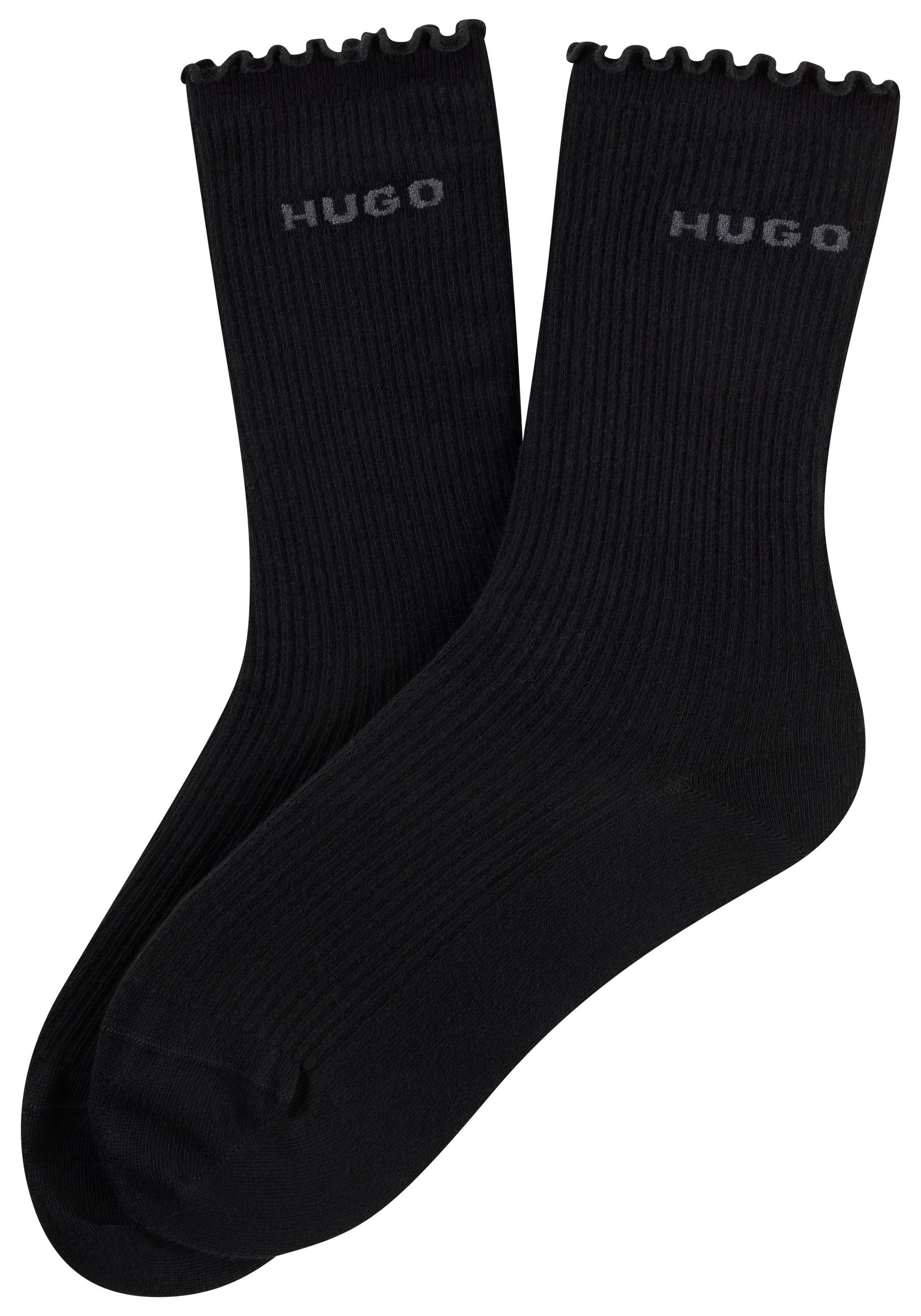 HUGO Underwear Basicsocken "2P RS LETTUCE CC W" 2 Paar tlg. Bund leicht gek günstig online kaufen