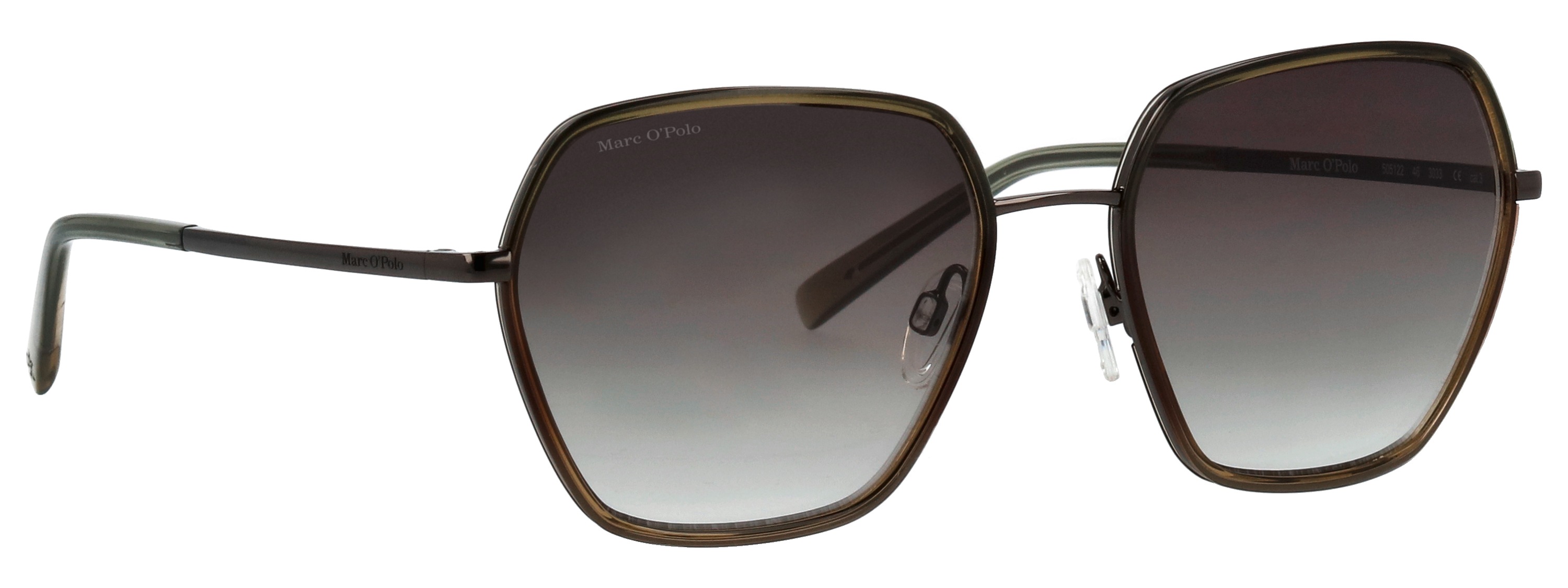 Thumbnail - Marc OPolo Sonnenbrille "Modell 505122" Form Hexagon, Logoschriftzug auf Bügel, Metallfassung