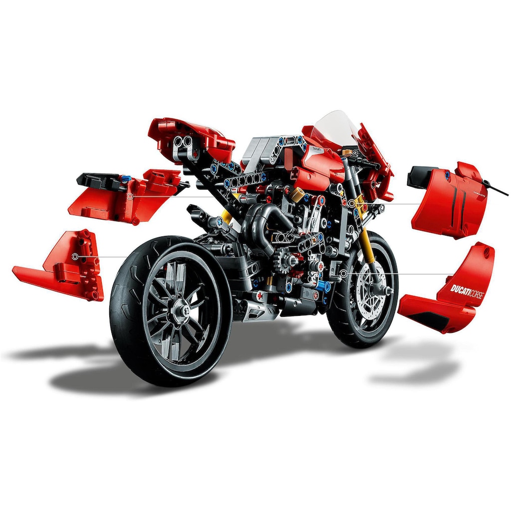 LEGO® Konstruktionsspielsteine »Ducati Panigale V4 R (42107), LEGO® Technic«, (646 St.), Made in Europe