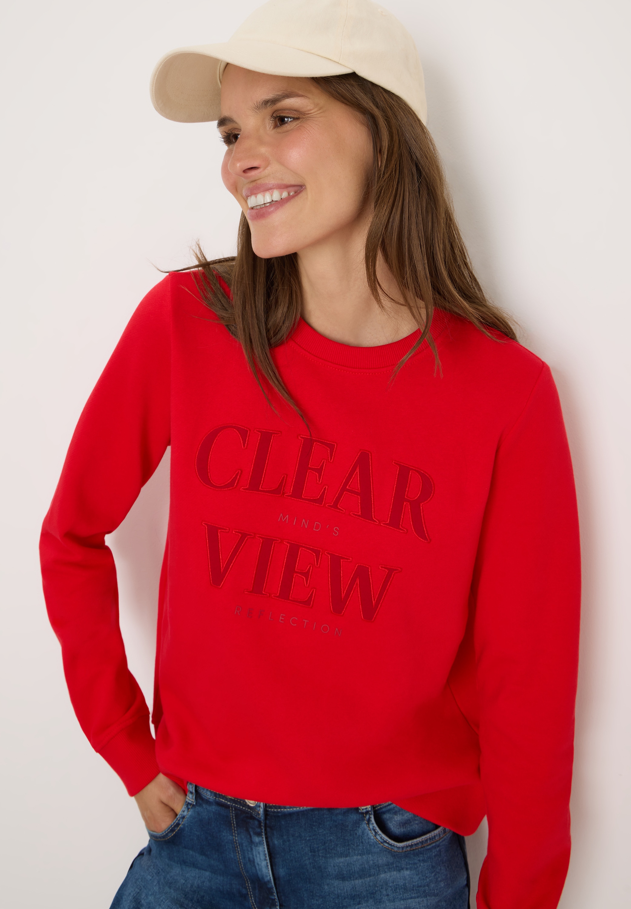Cecil Sweatshirt, mit Wording Artwork