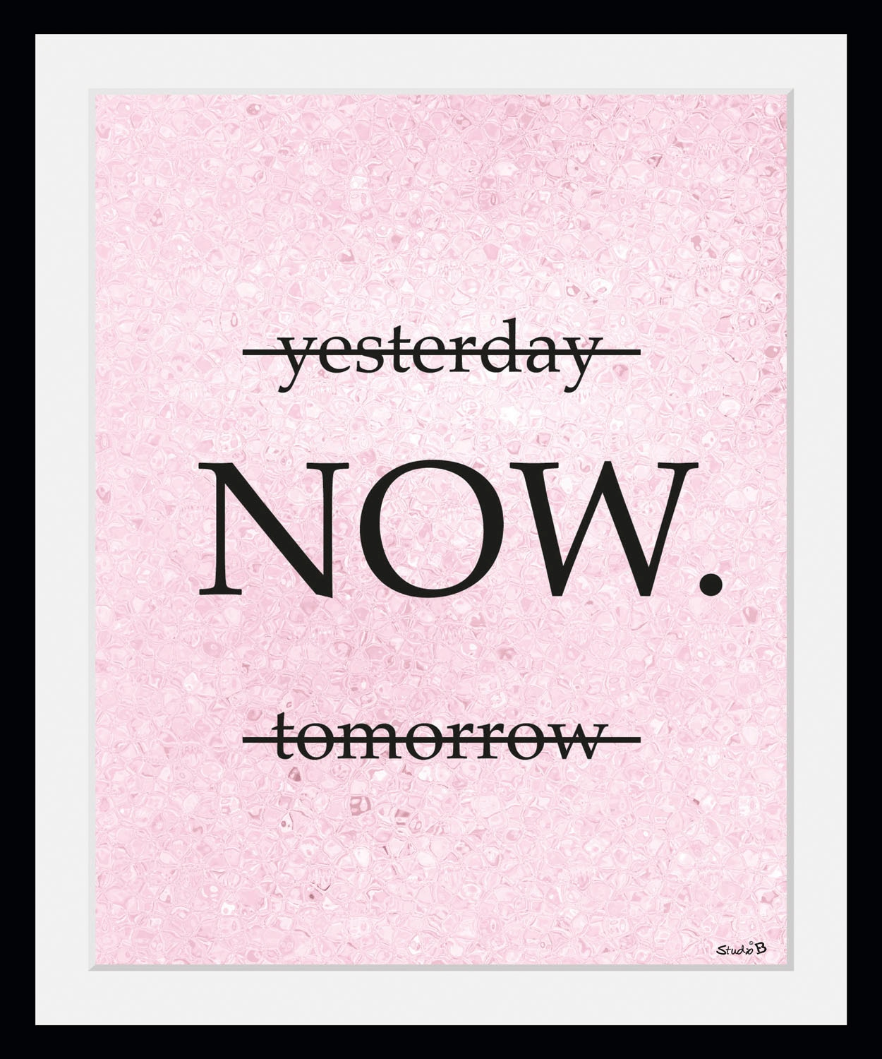 queence Bild »NOW.«, Schriftzüge-Schriftzug-Sprüche & Texte-Motivationsbilder, (1 St.), HD Premium Poster-Druck inkl. Holzrahmen