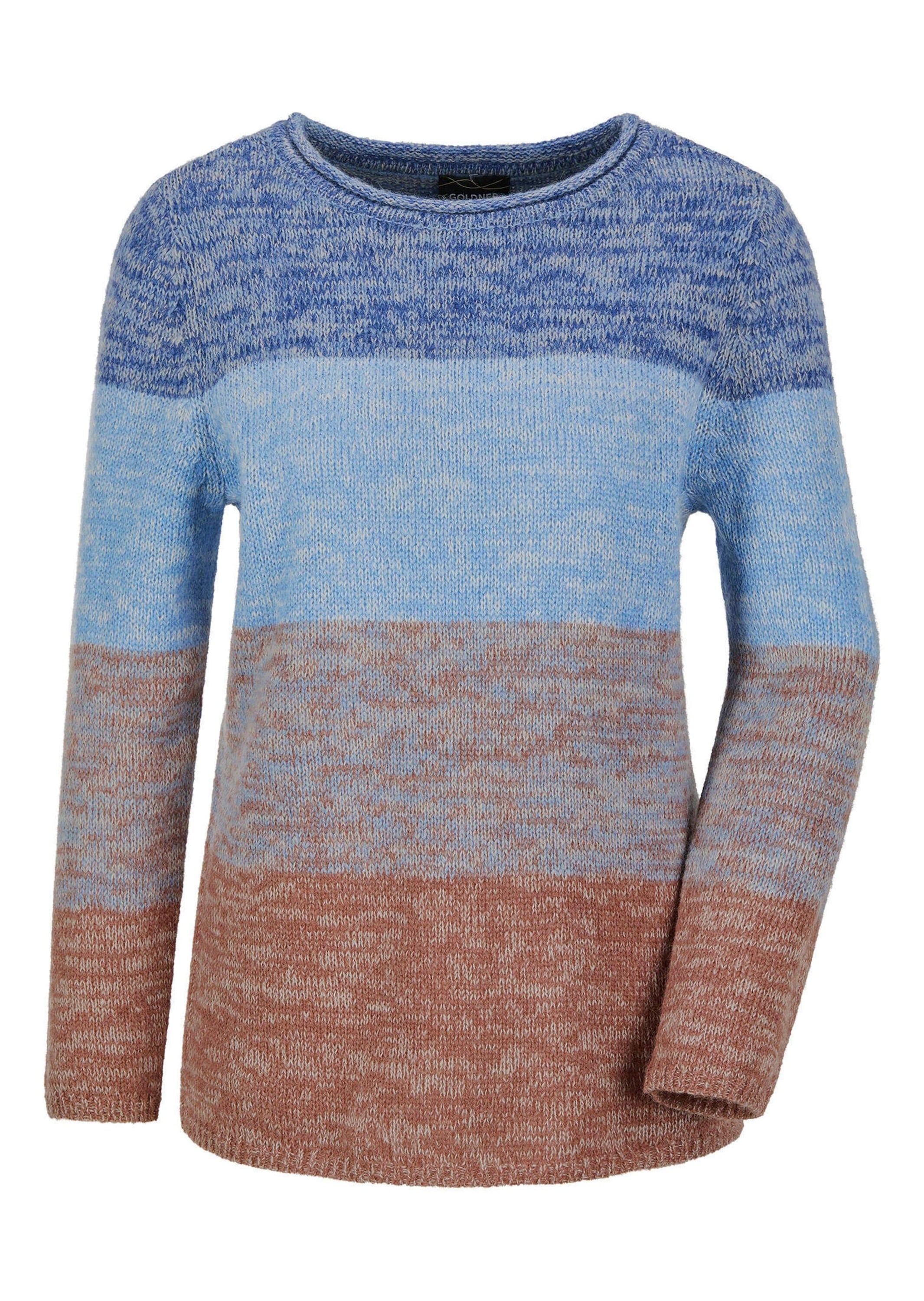 GOLDNER Rundhalspullover "Langarm Blockstreifenpullover, Melange" günstig online kaufen