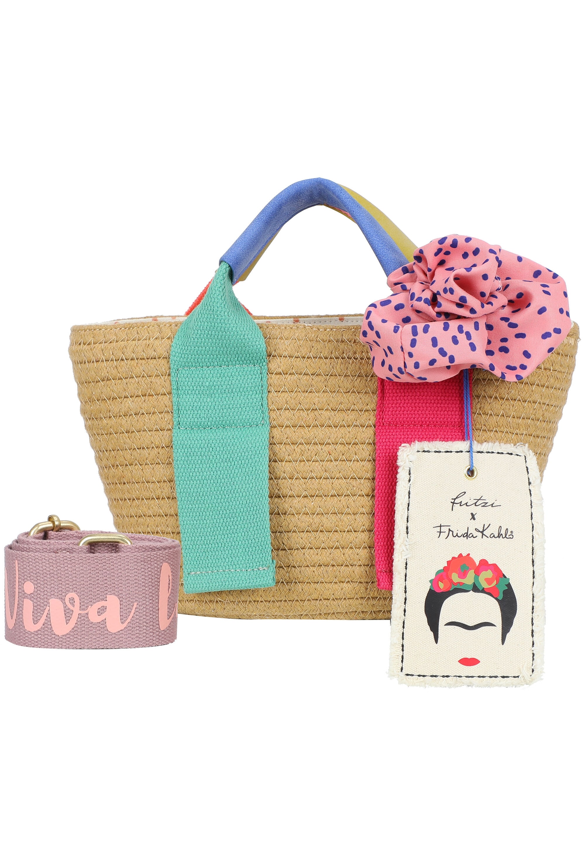 Fritzi aus Preußen Umhängetasche "Fritzi x Frida Kahlo" mit farbigen Details