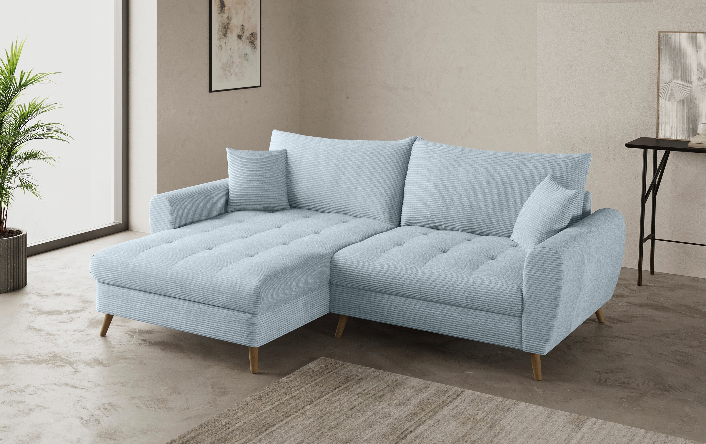 Mr. Couch Ecksofa »Blackburn II L-Form«, Wahlweise mit Kaltschaumpolsterung bis 140 kg belastbar