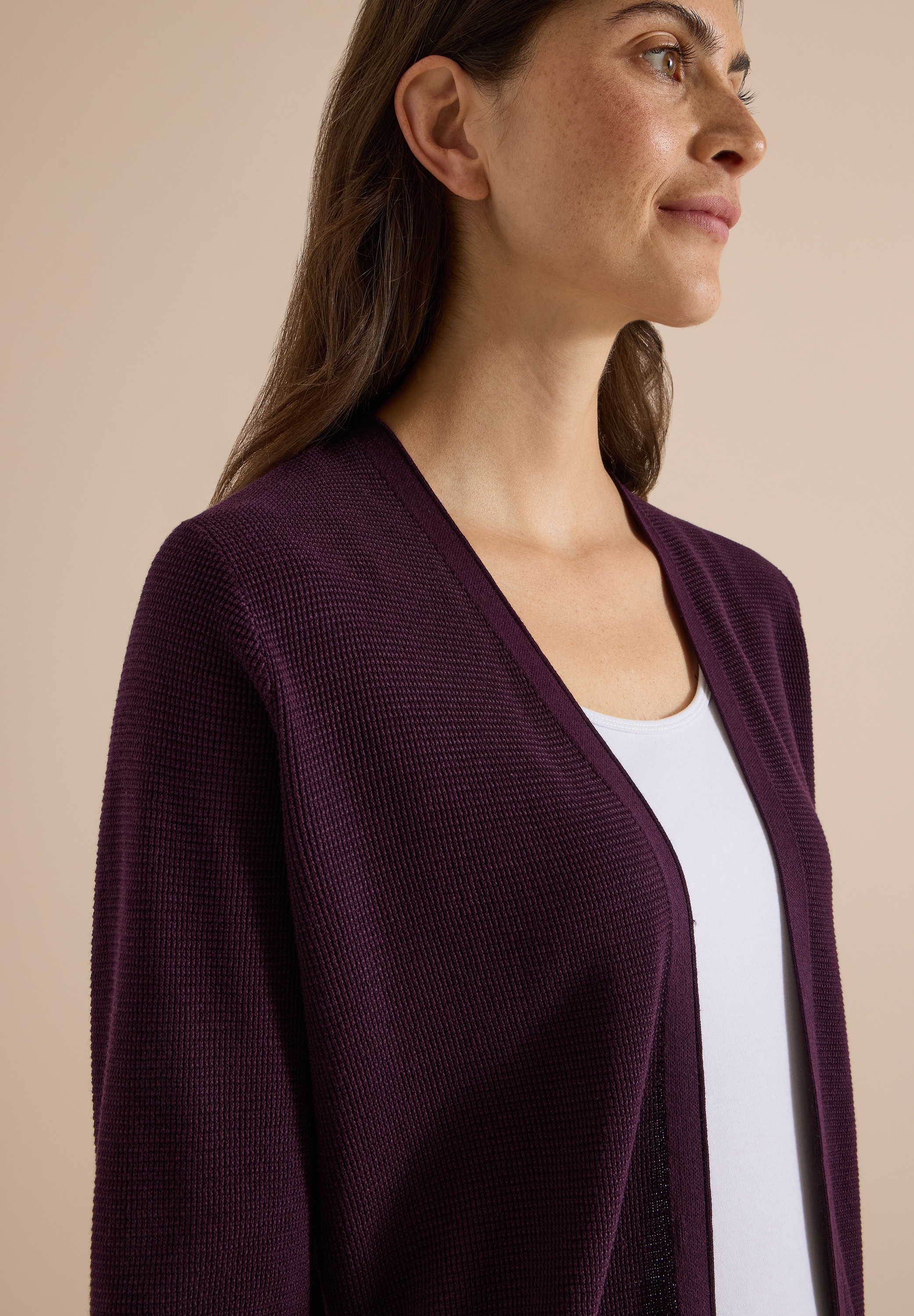 Cecil Longstrickjacke Waffelstrukturmuster