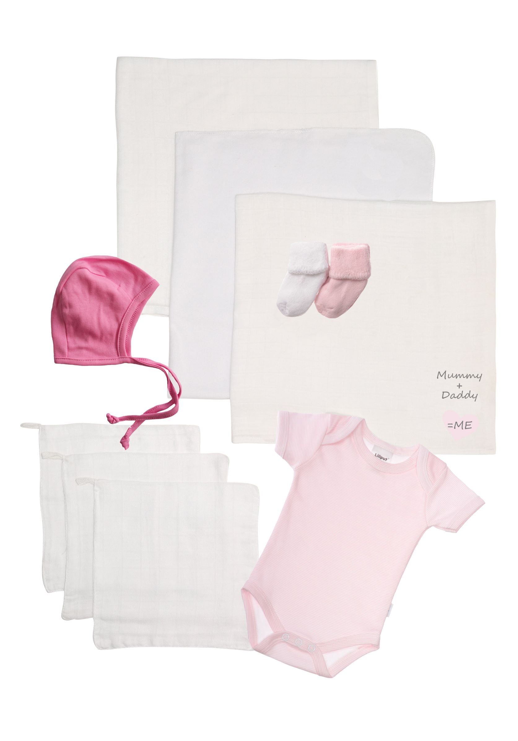 Liliput Erstausstattungspaket "Mummy+Daddy" 10 Stk. mit farblich abgestimmten Accessoires