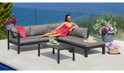 Gartenlounge-Set »Dubai«, (14 tlg.), Ecklounge, Tisch 100x59 cm