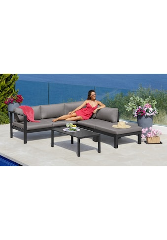 Gartenlounge-Set »Dubai«, (14 tlg.), Ecklounge, Tisch 100x59 cm